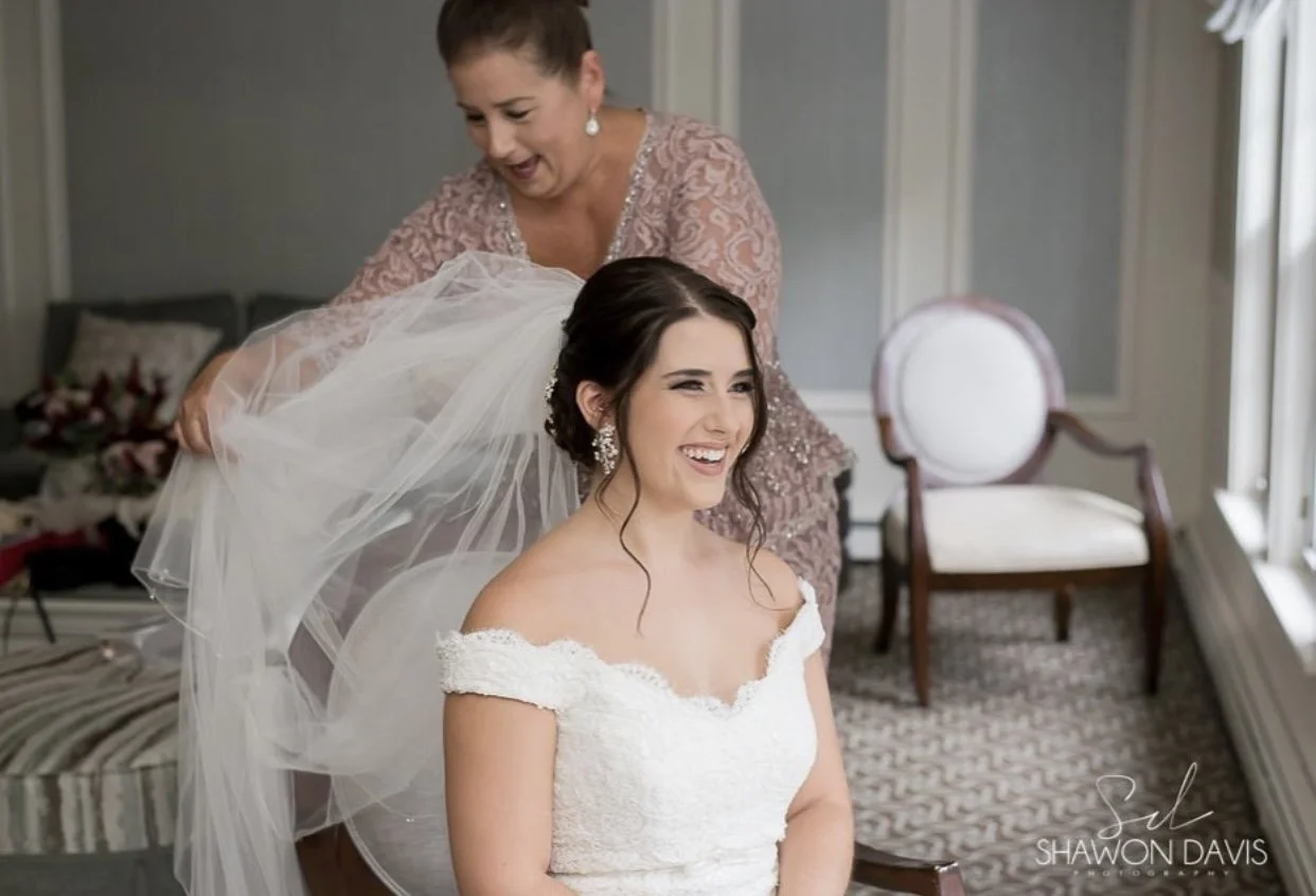 Bridal hair and soft glam makeup by Katelyn Webb Beauty for a Boston, Massachusetts wedding.