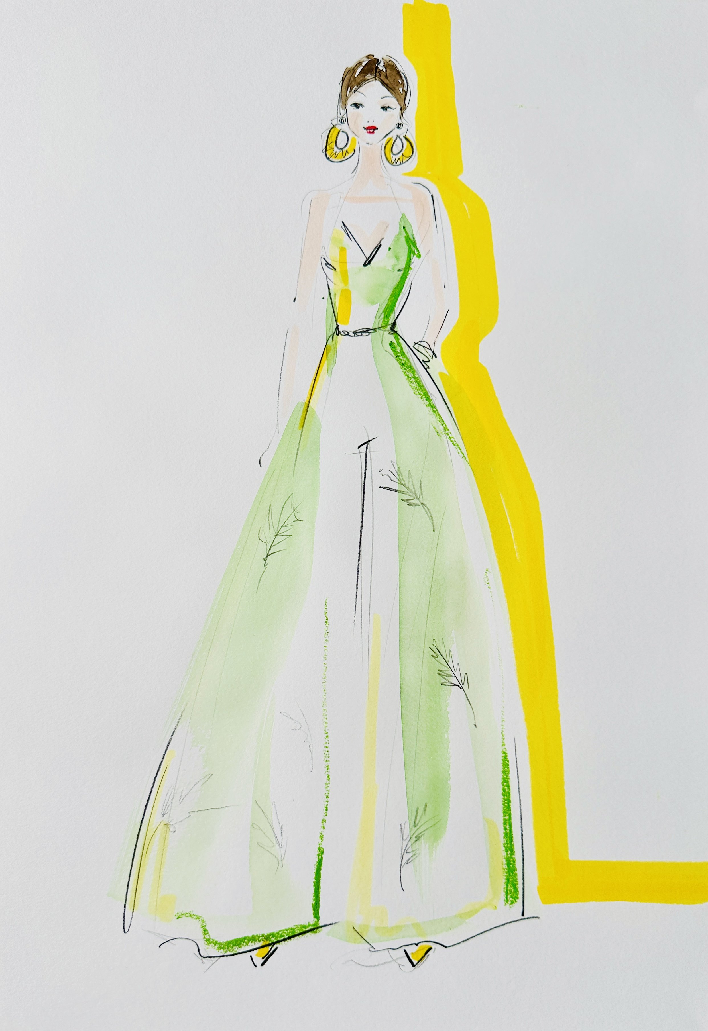 Live Event Fashion Sketch Example DIN A3