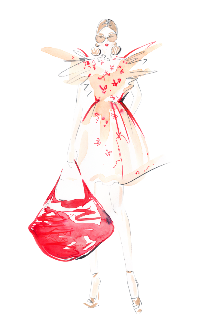 Fashion Girl Sketch Event, Karikatur, Blonde Woman, Event Zeichnen Anna Schwarzer 