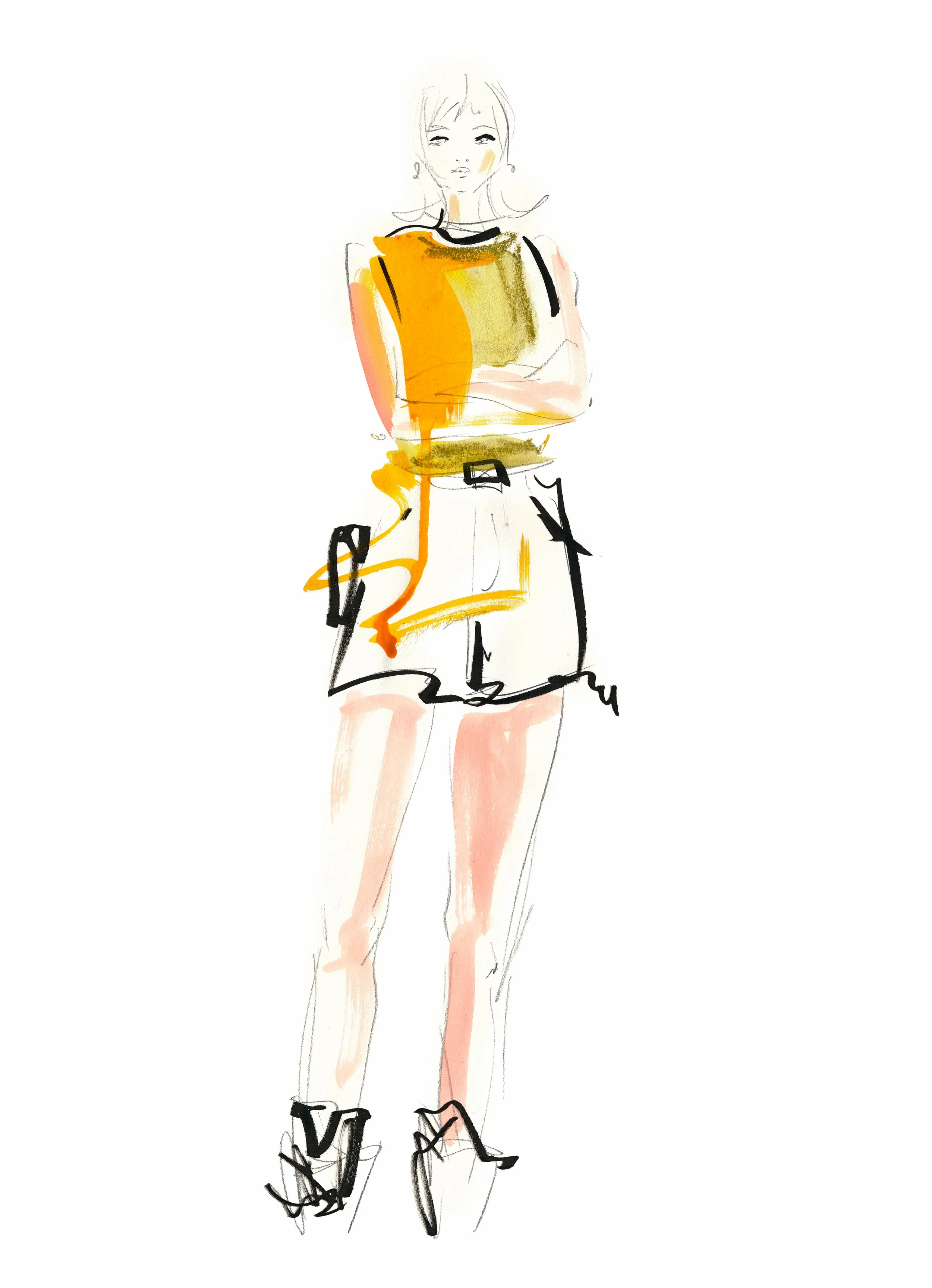 Quick Fashion Sketch Event, Live Zeichnen, Live Sketching by Anna Schwarzer 