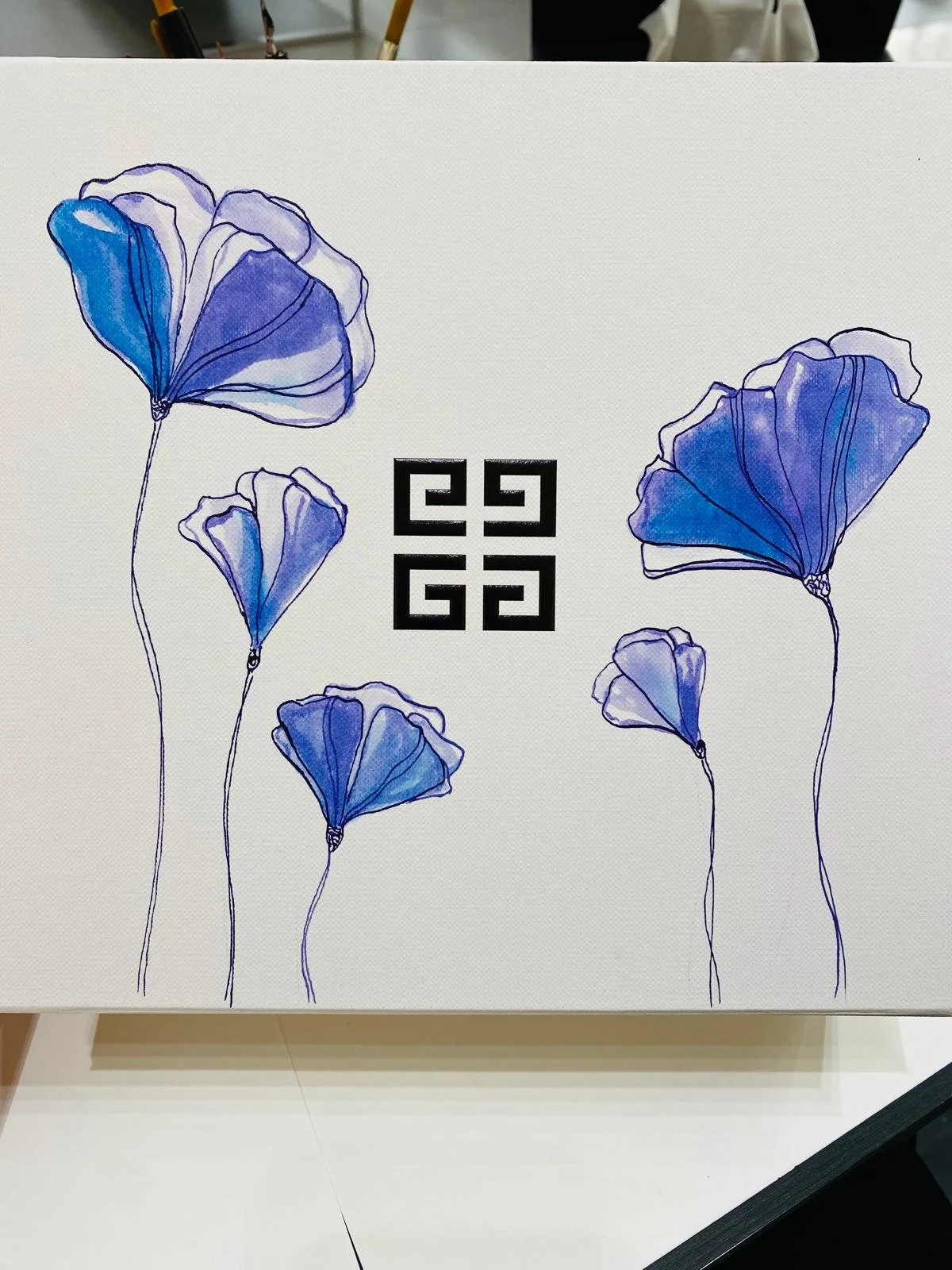 Floral Illustrations for Givenchy in Munich | Live Zeichnen für Givenchy in München 