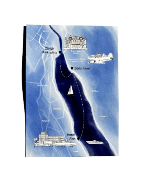 Bucherer AG | Illustration for Invitation, Map of Zurich
