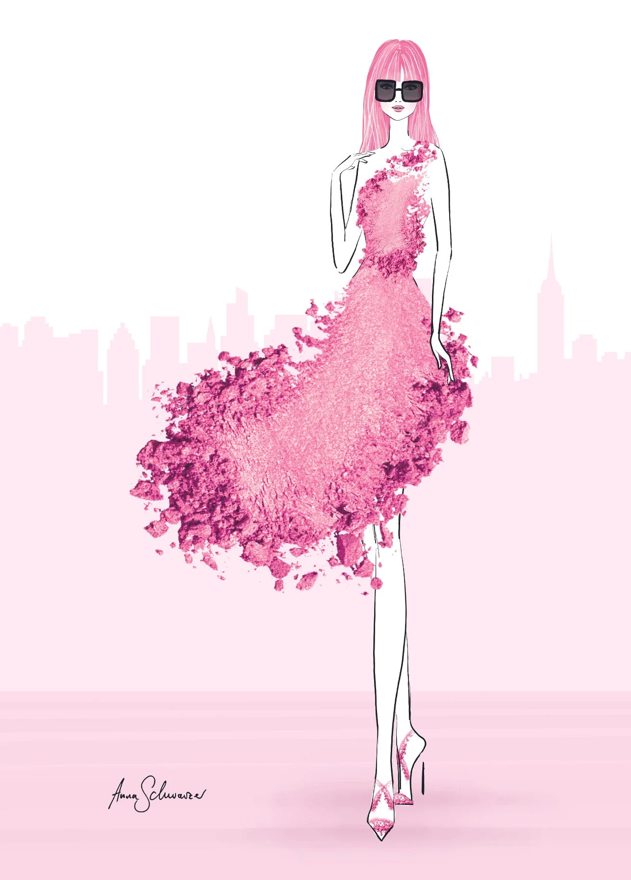 Cosmetics Packaging & Character Concept | Powder Dress Fashion Girl