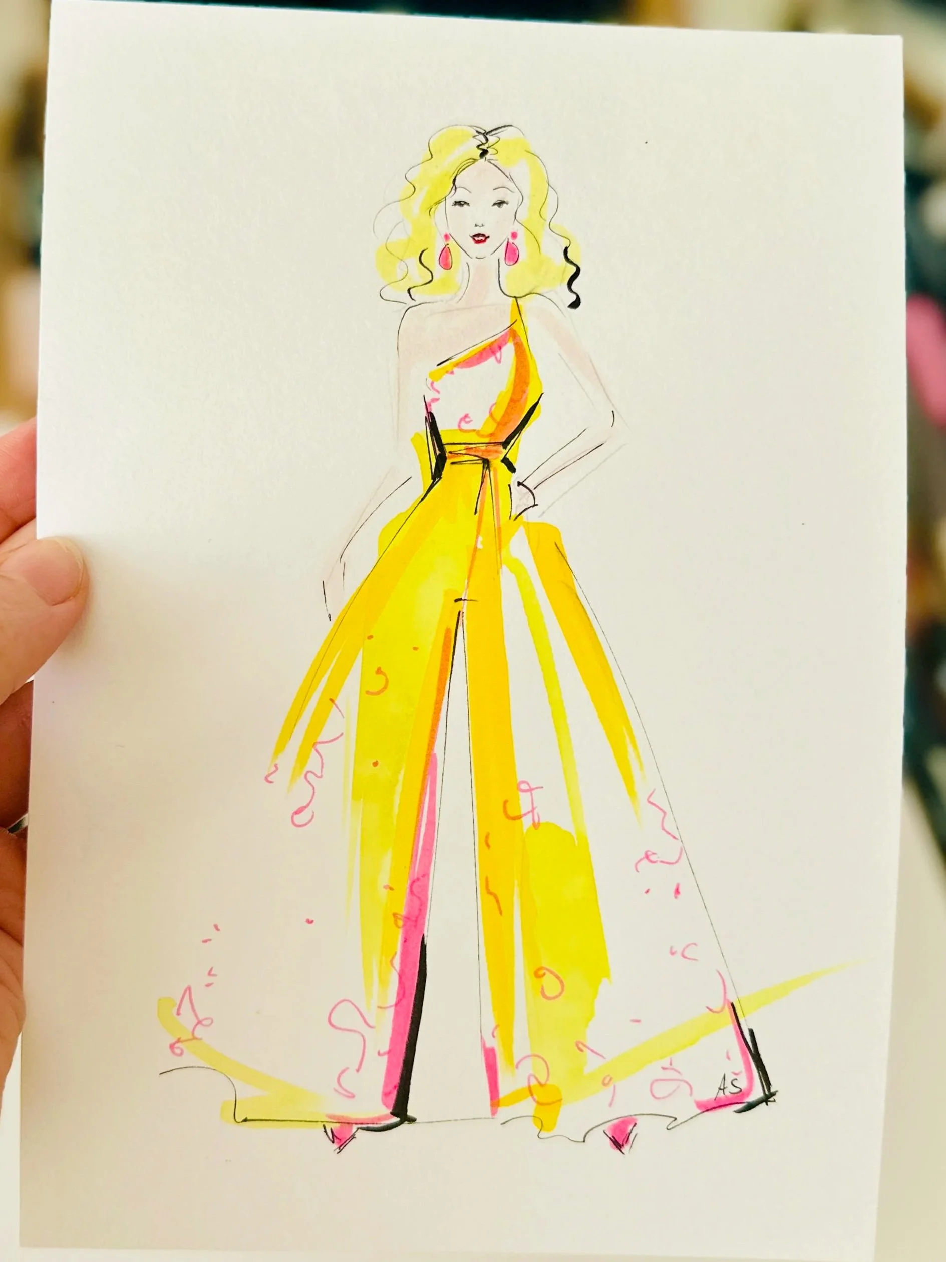 Live Event Fashion Sketch Example DIN A5
