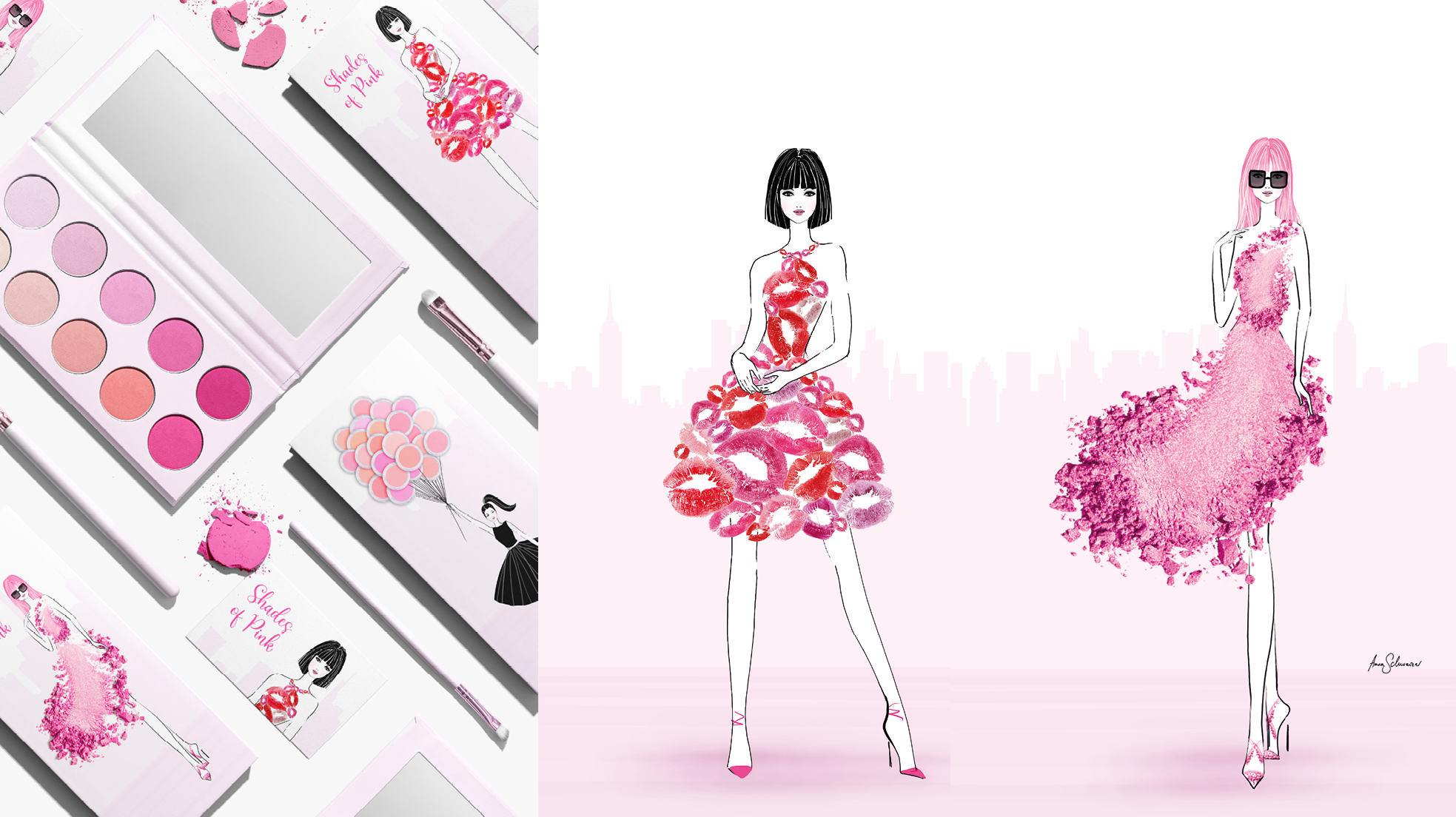 Cosmetics Packaging & Character Concept | Kiss Dress Fashion Girl