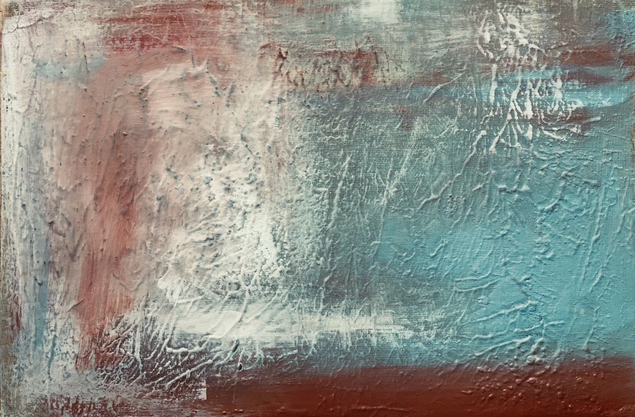 5.5: Cold Perspective; Pigments with acrylic medium on cardboard; 30 x 40cm