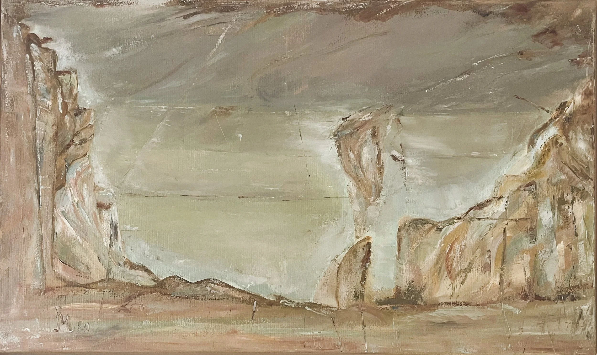 4.5: Miracle; oil on canvas; framed; 60x 100cm