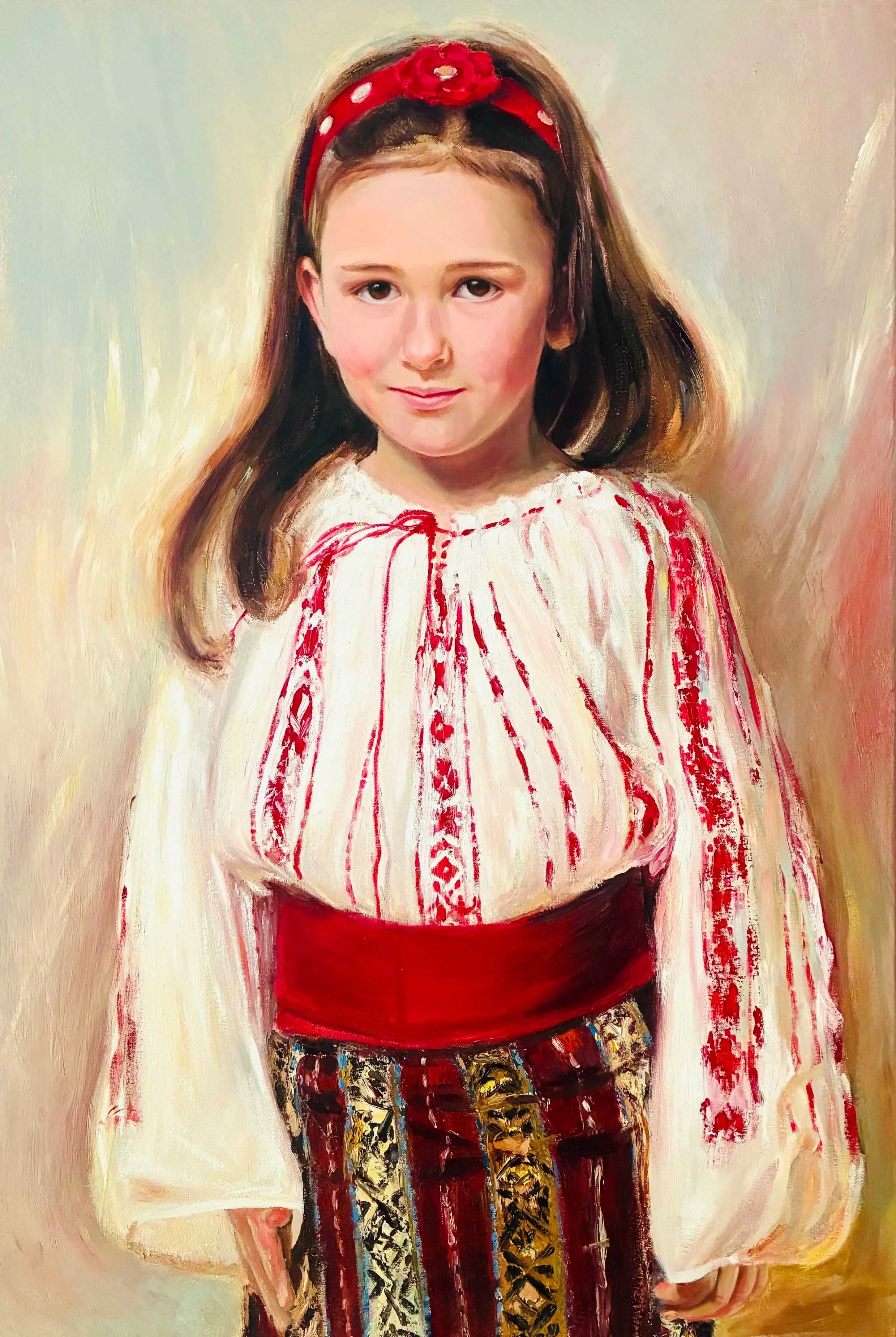 1.1: Romanian Beauty; Oil on canvas, framed; 
90 × 60 cm