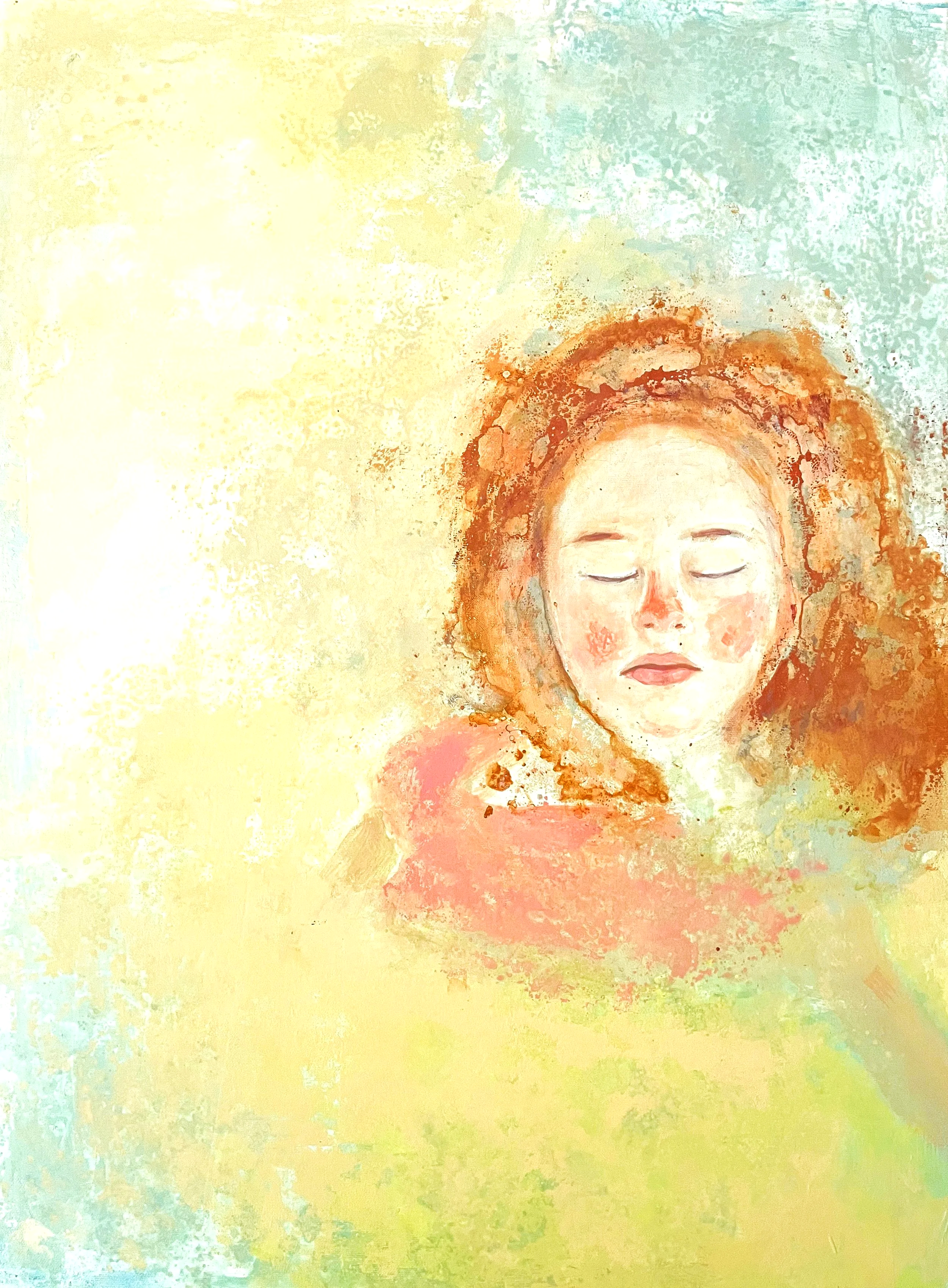 2.1: Joy I; Pigments with acrylic medium on canvas; 80 × 60 cm