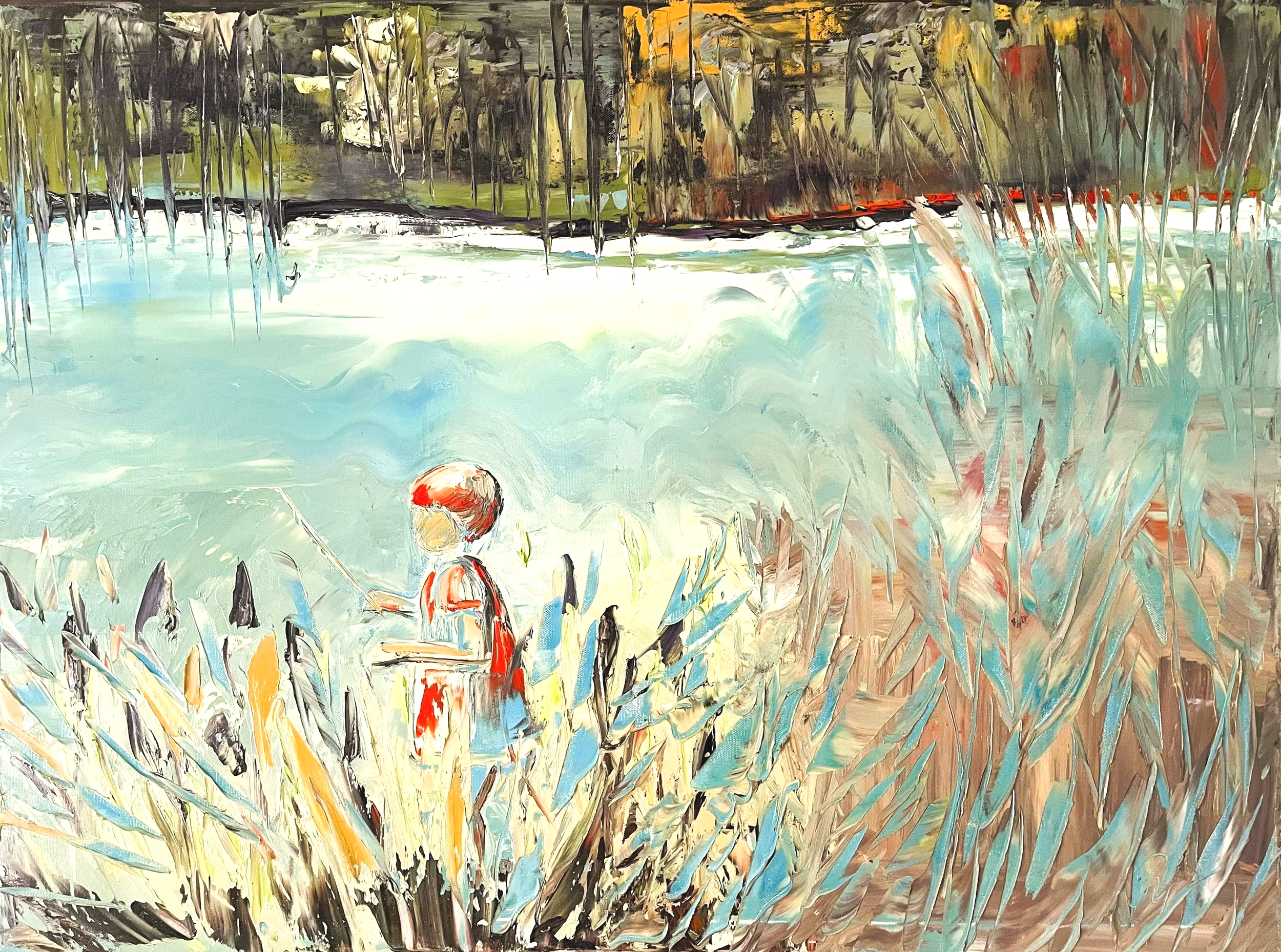 2.15: The Little Fishergirl; oil on canvas; framed; 60 x 80cm