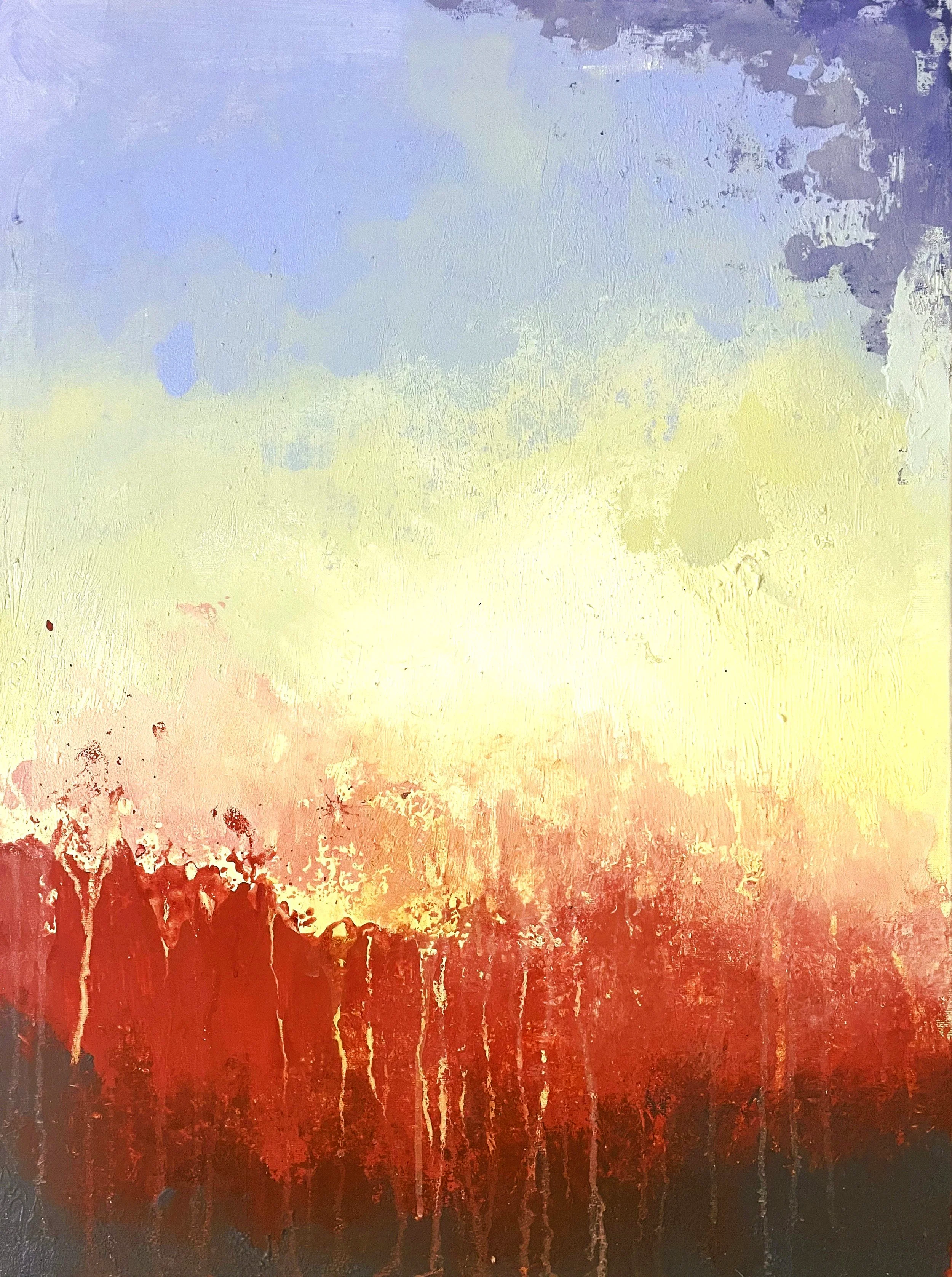2.2: Sunset; Pigments with acrylic medium on canvas; 80 x 60 cm