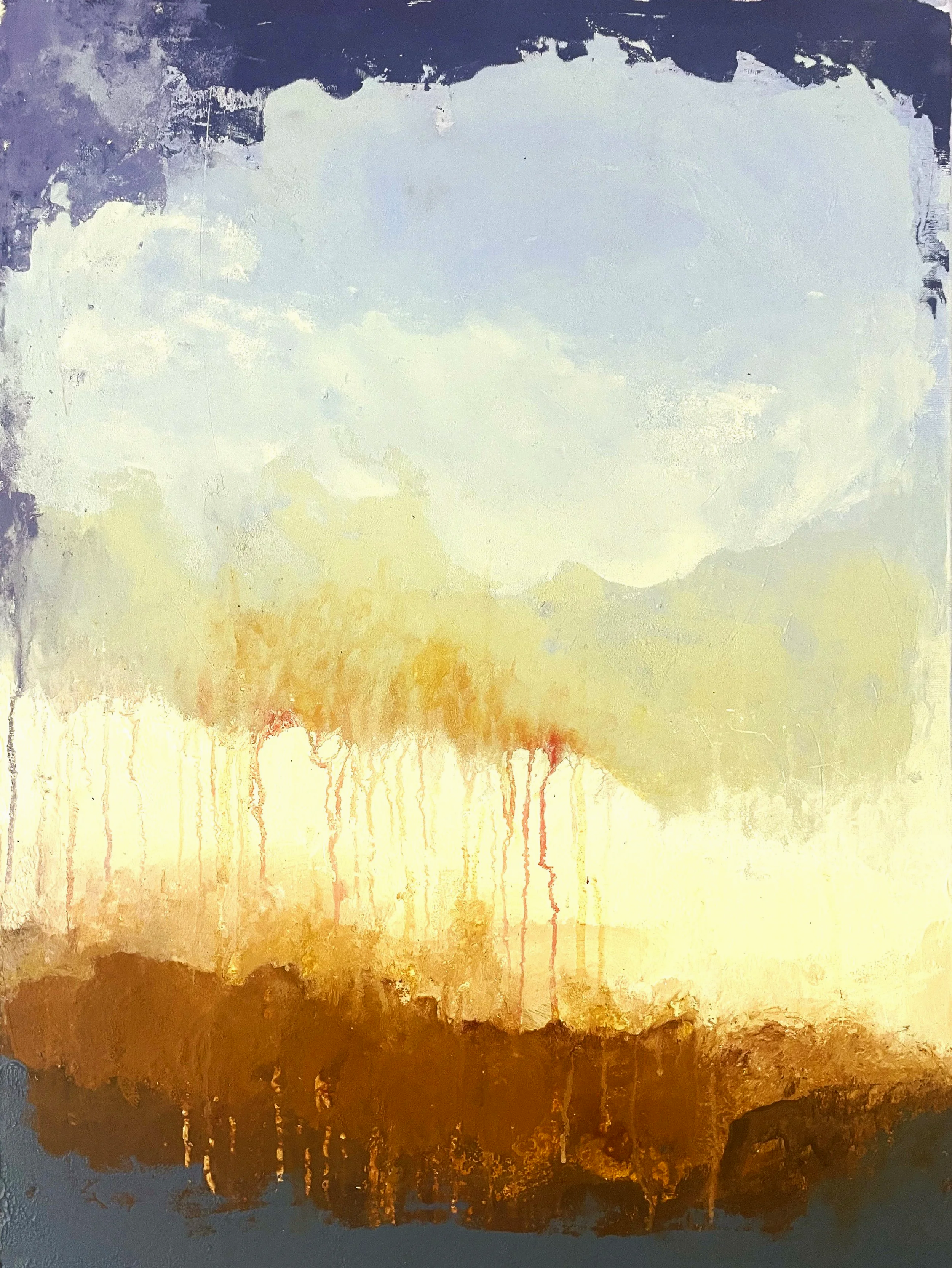 2.4: View from the Cave; Pigments with acrylic medium on canvas; 80 x 60cm