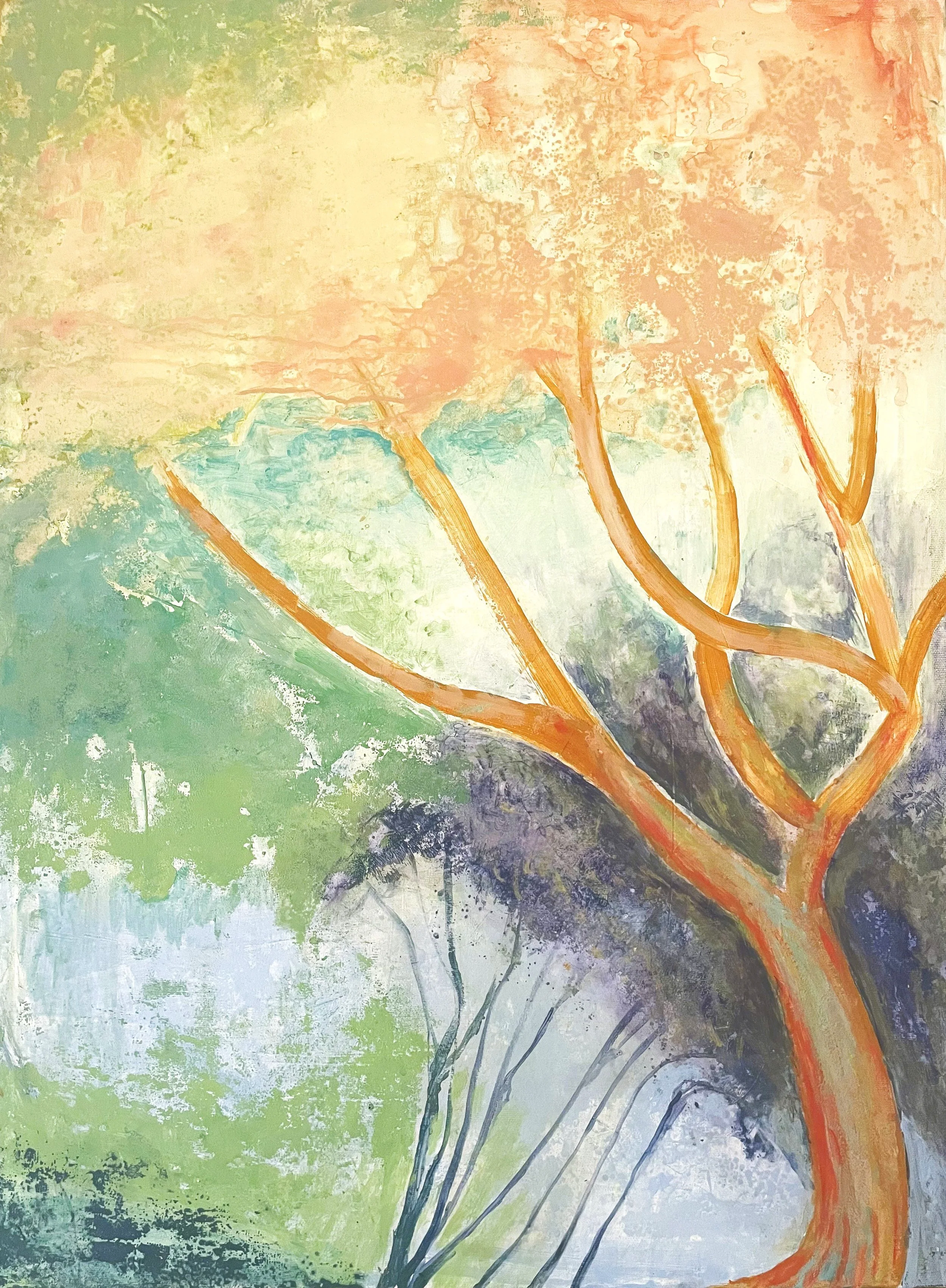 2.5: Mallorca Moment; Pigments with acrylic medium on canvas; 80 x 60cm