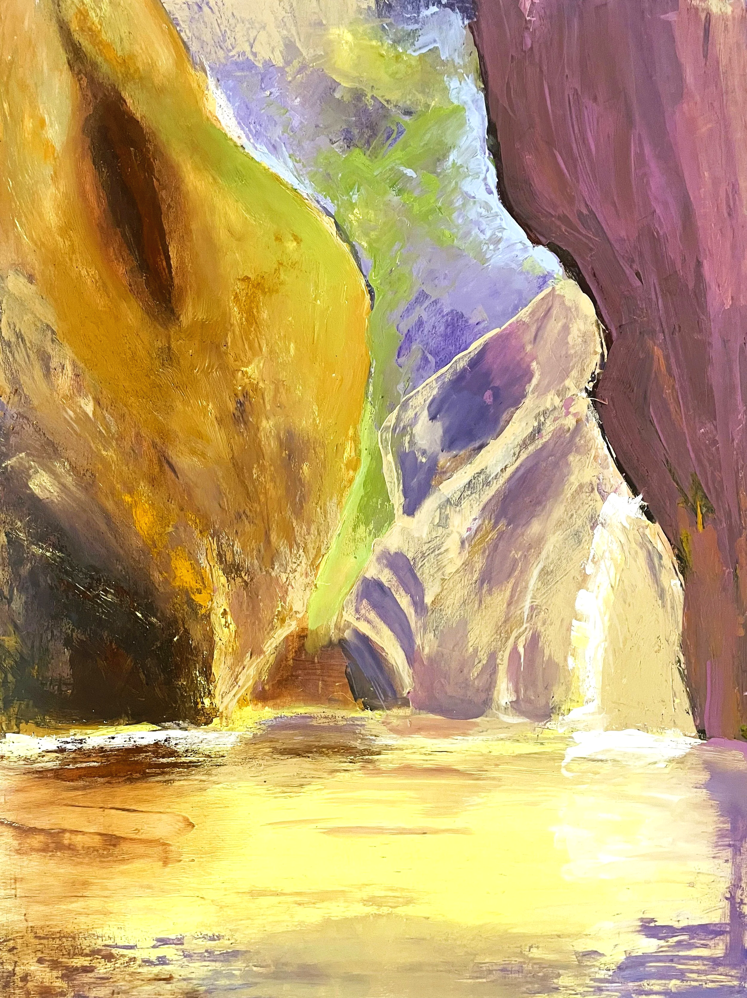 2.7: Mother Nature; Pigments with acrylic medium on wood panel; 80 x 60cm