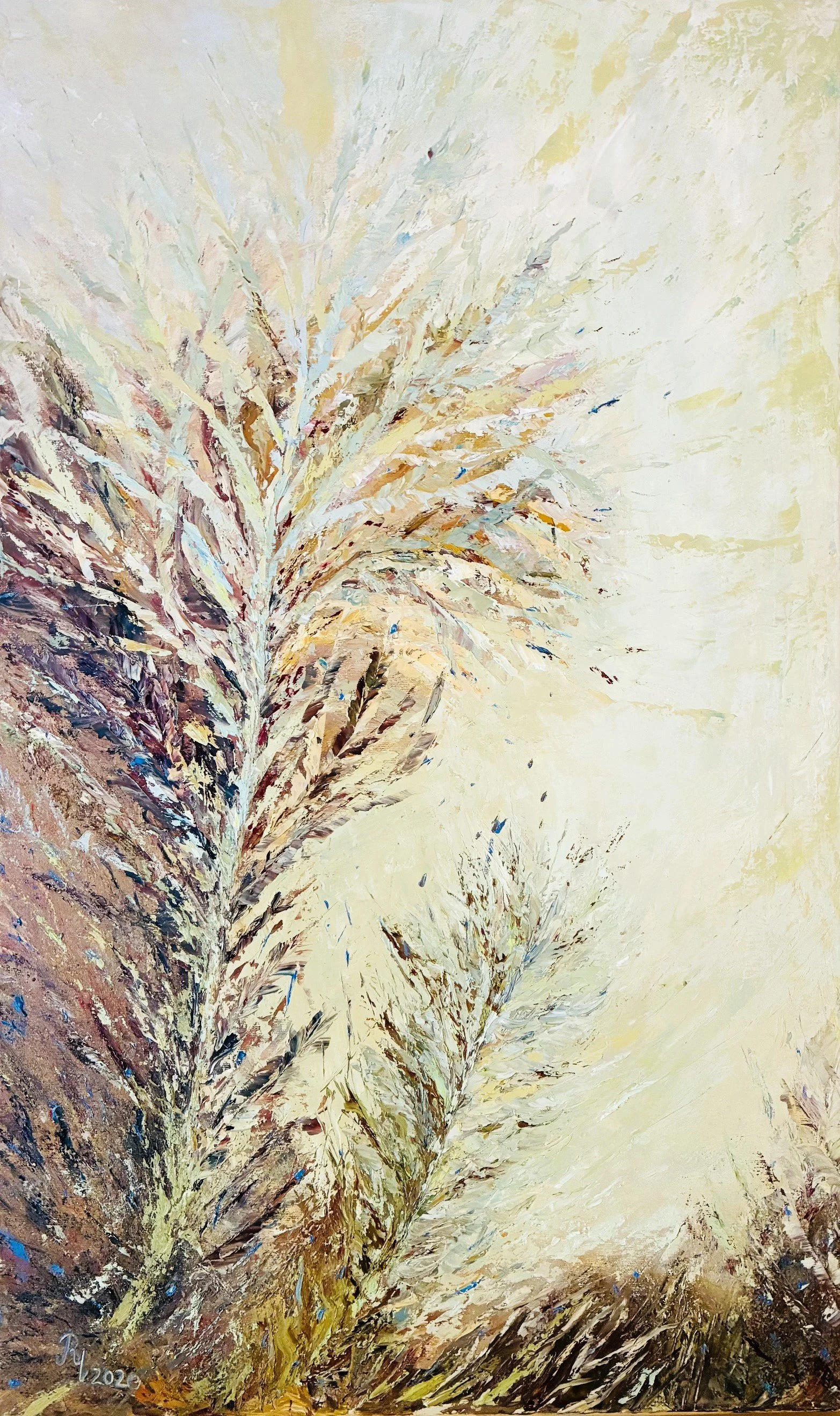 4.1: Nature one; Oil on canvas; framed; 120 x60 cm
