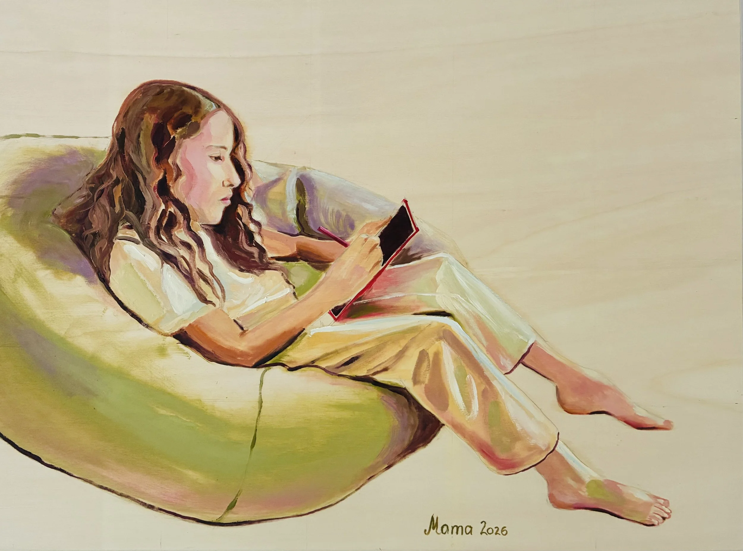 1.14: From Mama II; Oil on wood panel; 60 x 80 cm