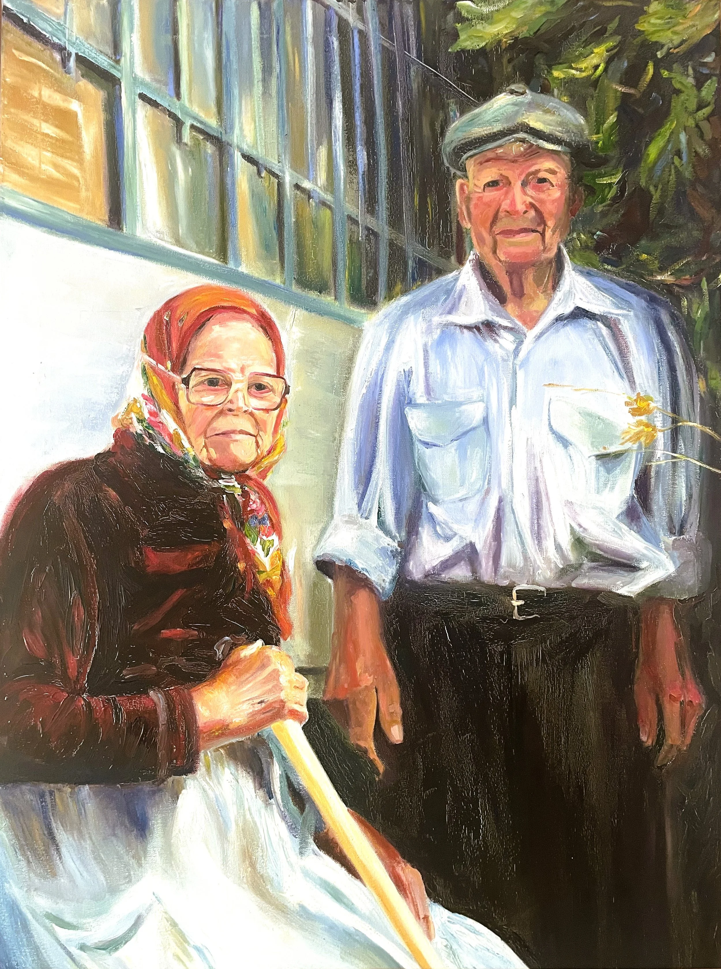 1.5: In Waiting; Oil on canvas; framed; 80 x 60 cm