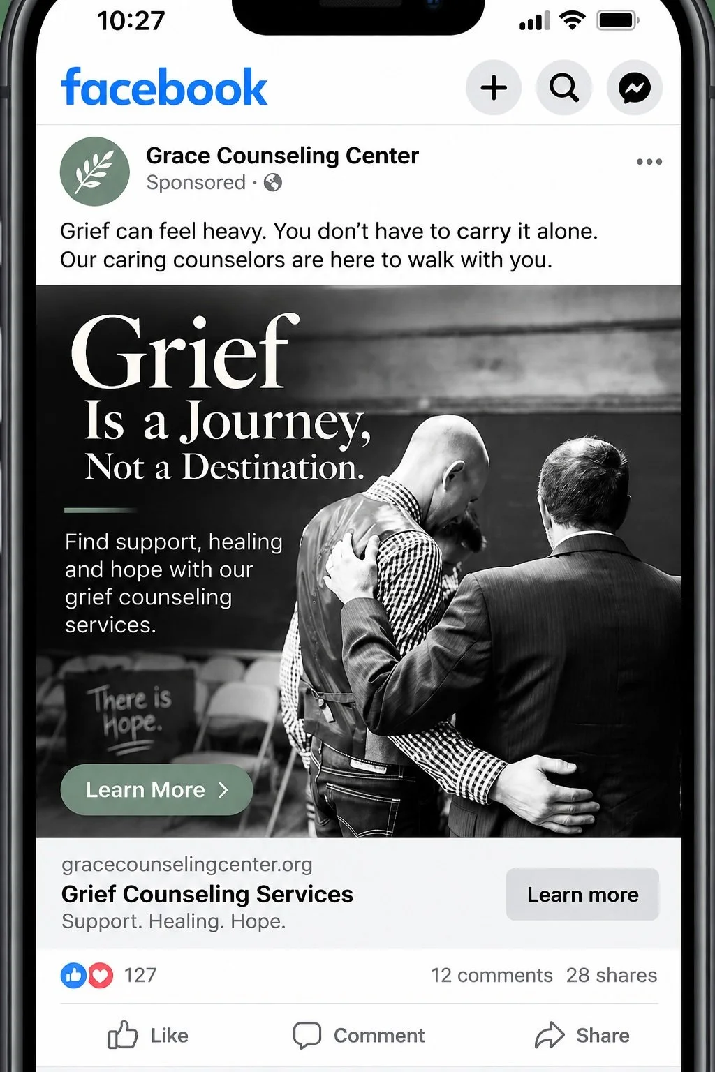 Grief Counseling Ad Mock-up
