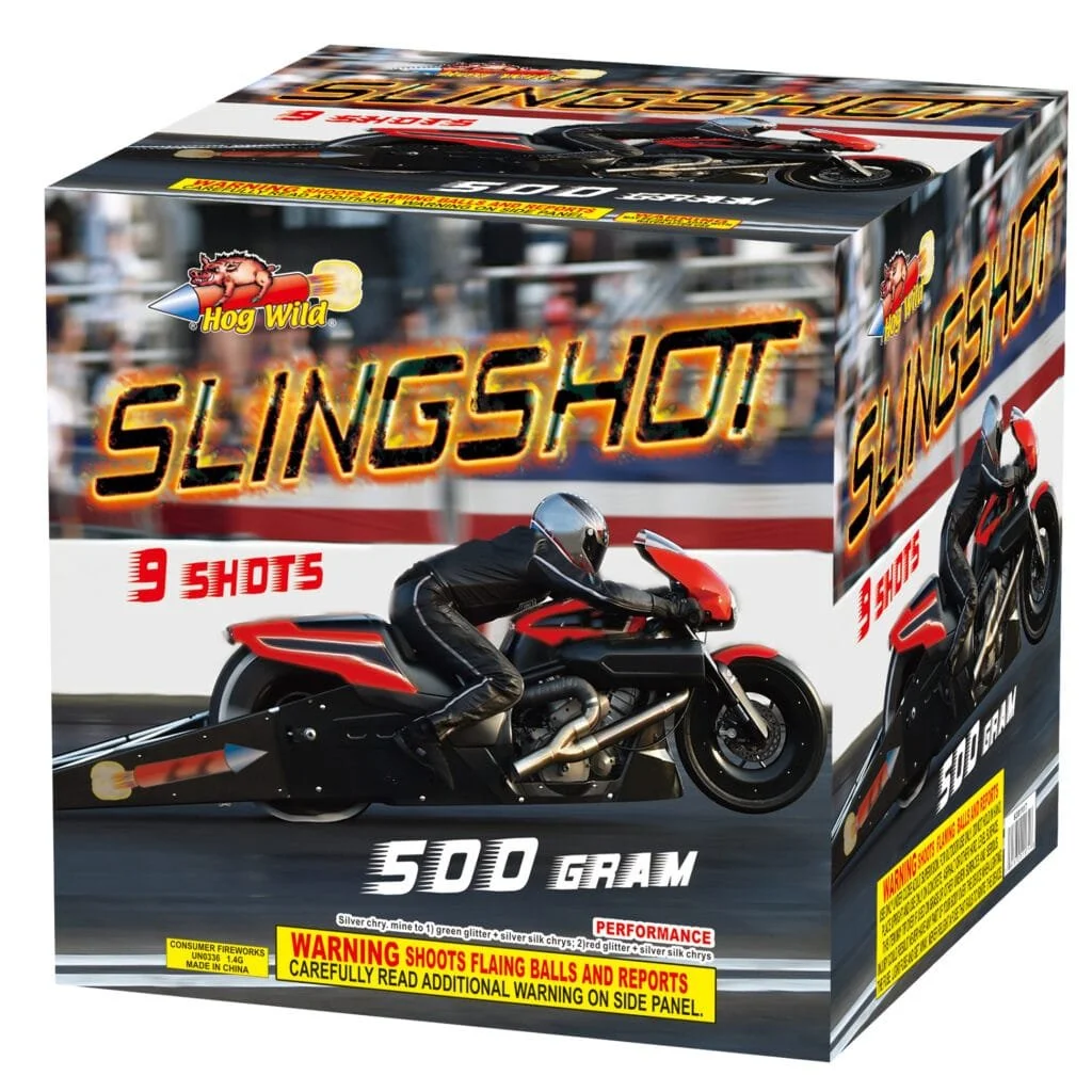 Slingshot Firework Show - 9 Shot Box