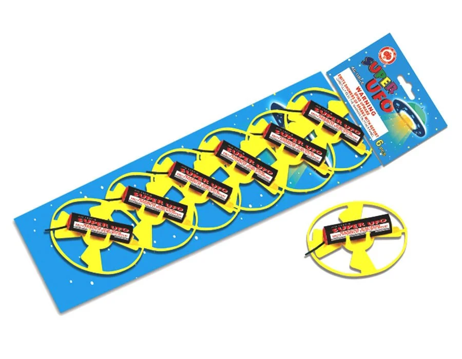 Super UFO Spinning Tops - Pack of 6