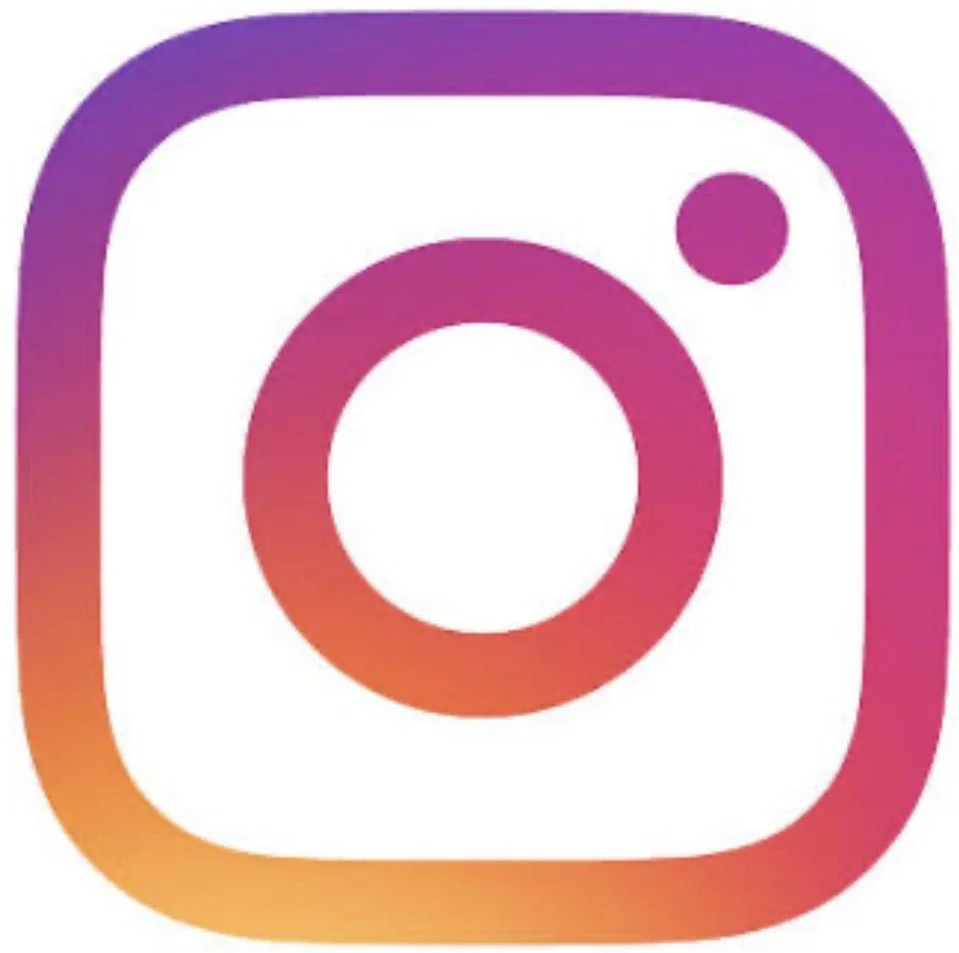 Instagram logo featuring a gradient of purple, pink, and orange colors with a white camera outline and a small circle at the top right corner.