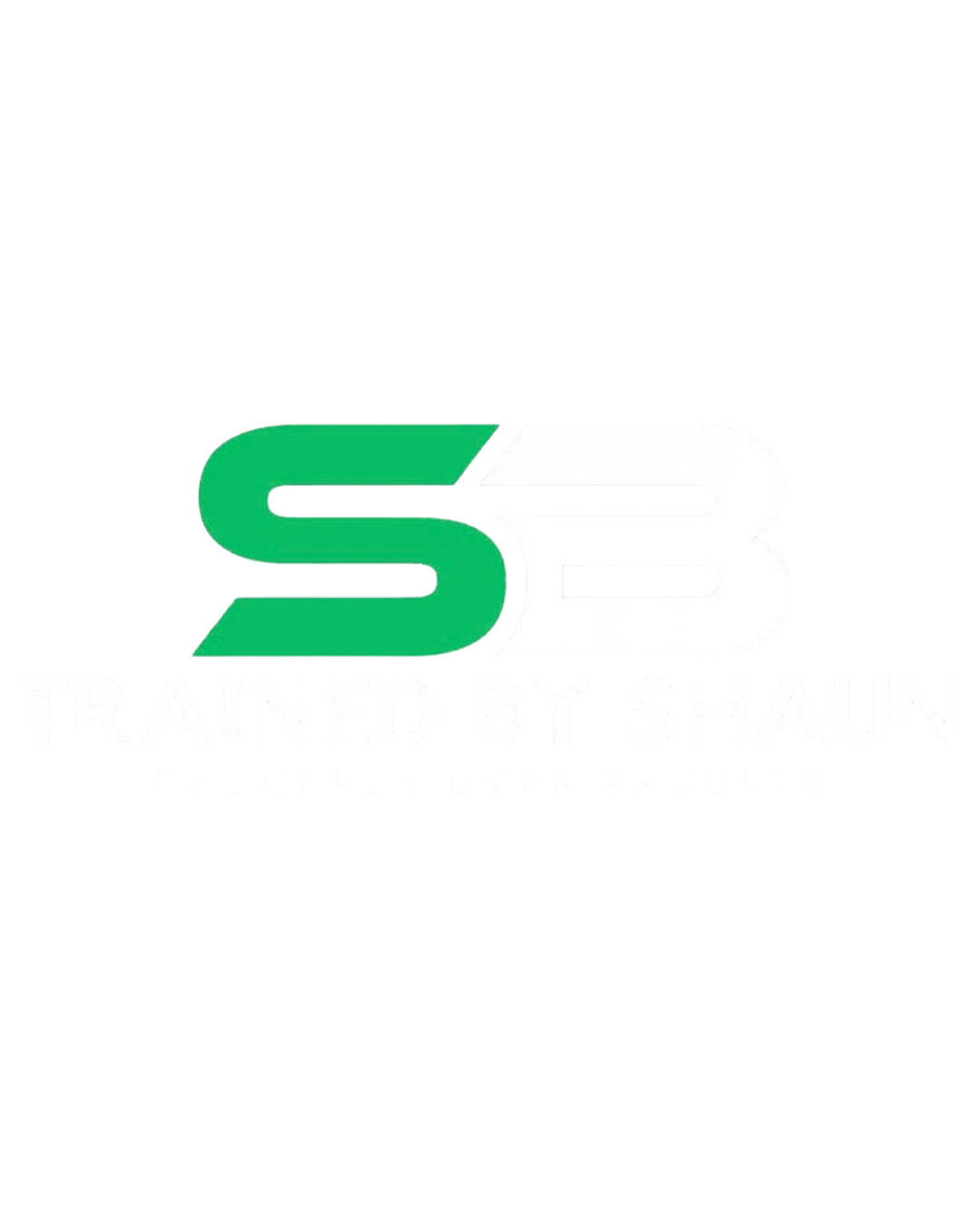 Logo for SB Trained by Shaun with a stylized 'SB' in green and white above the text 'Trained by Shaun'