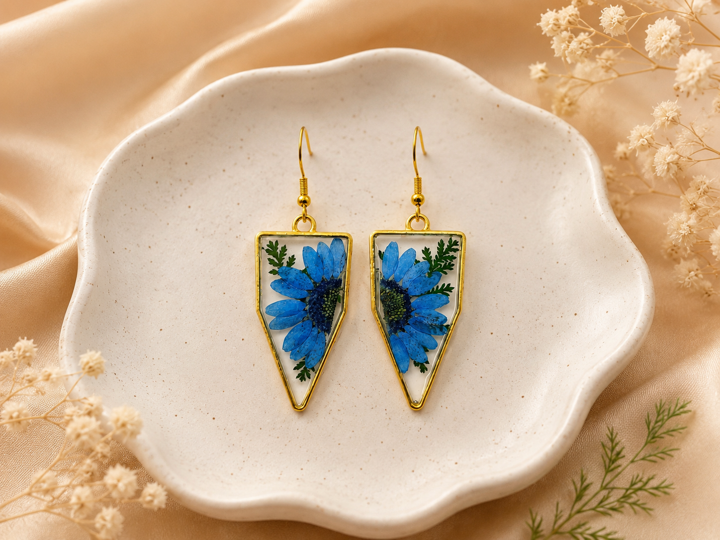 Enchanted Bloom Resin Earrings