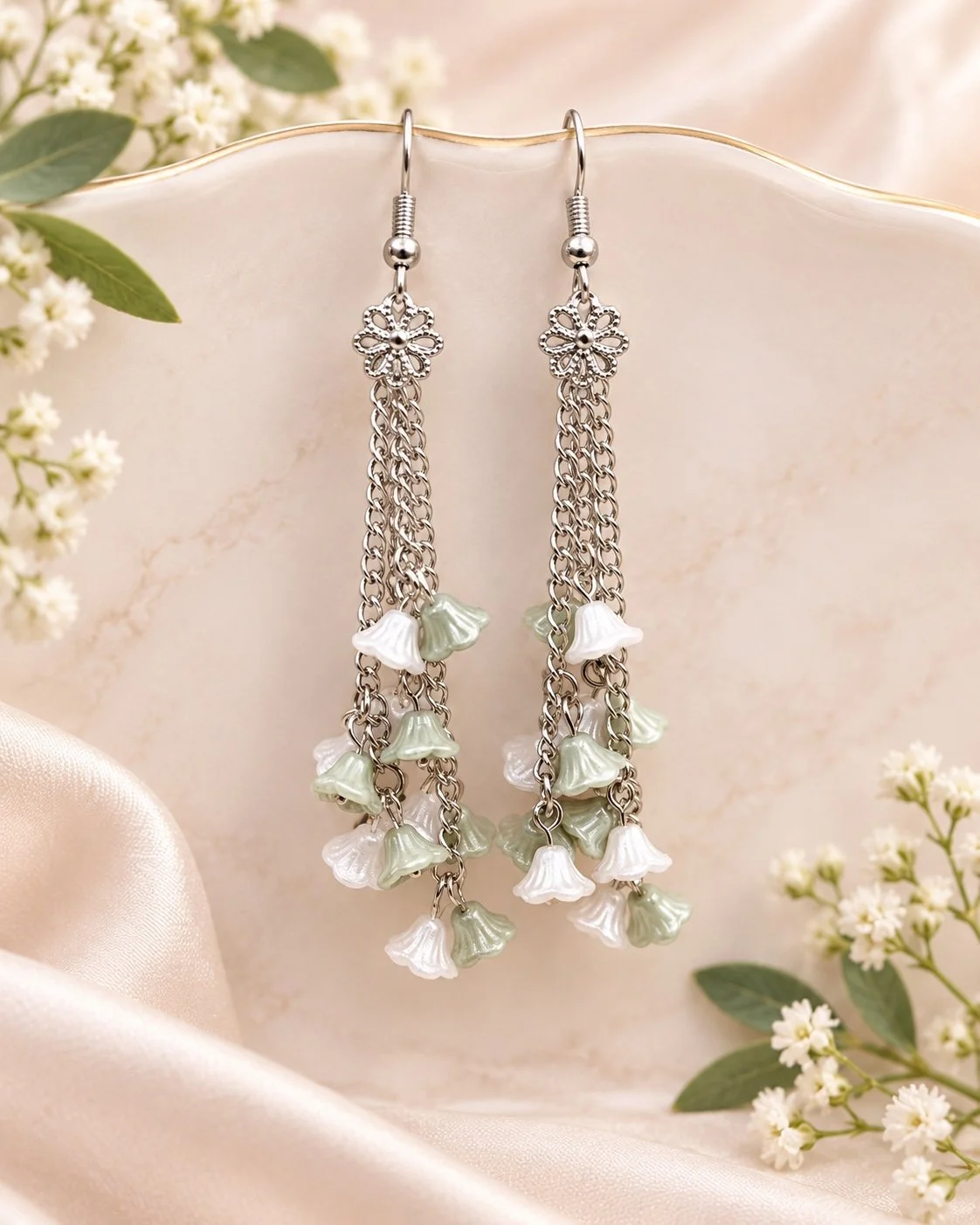 Floral Cascade Dangle Earrings