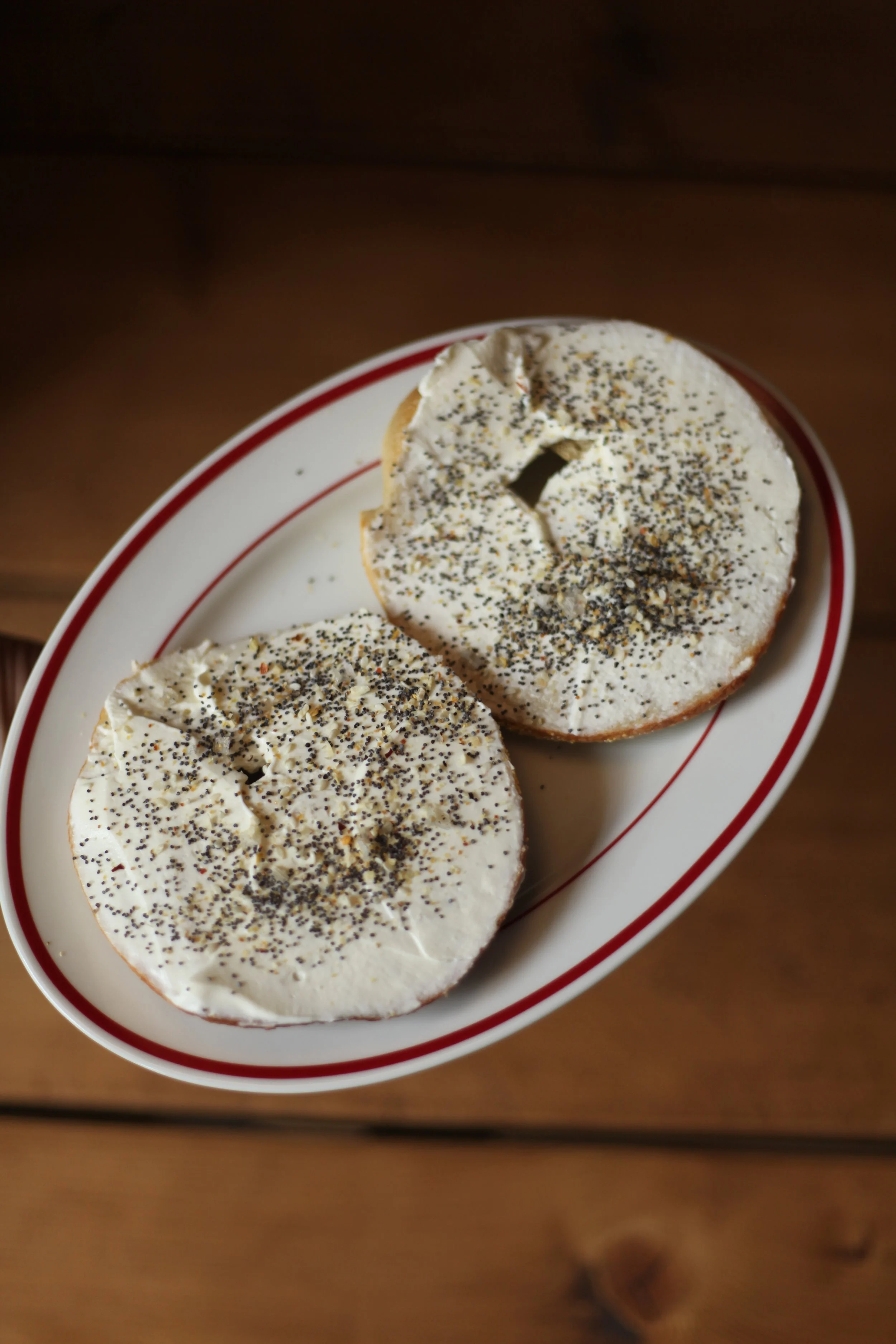 Plain Schmear with Everything Seasoning
