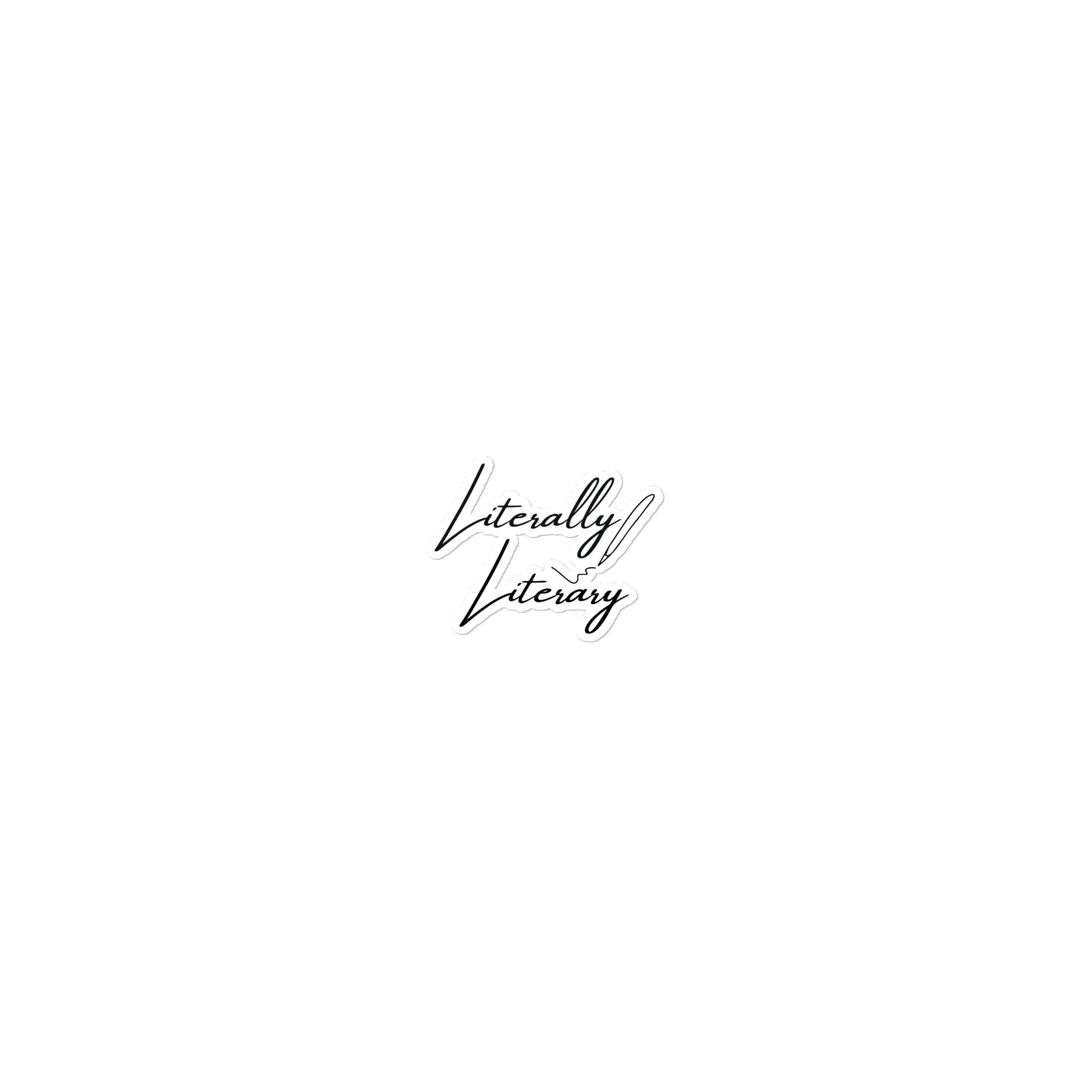 Literally Literary kiss-cut sticker, 15×3.75 in