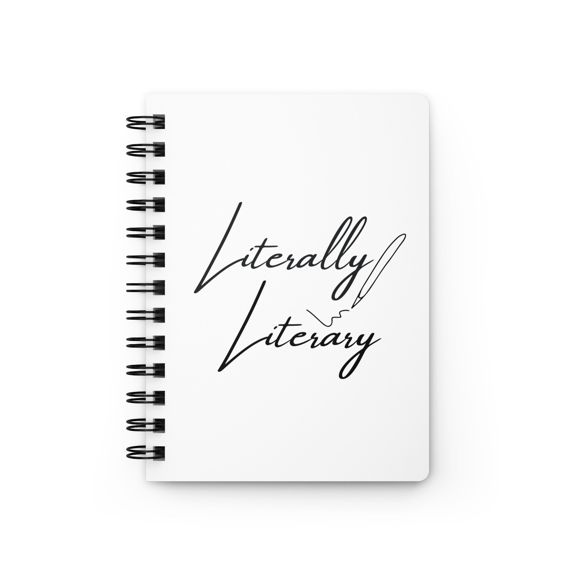 Literally Literary spiral-bound journal, front