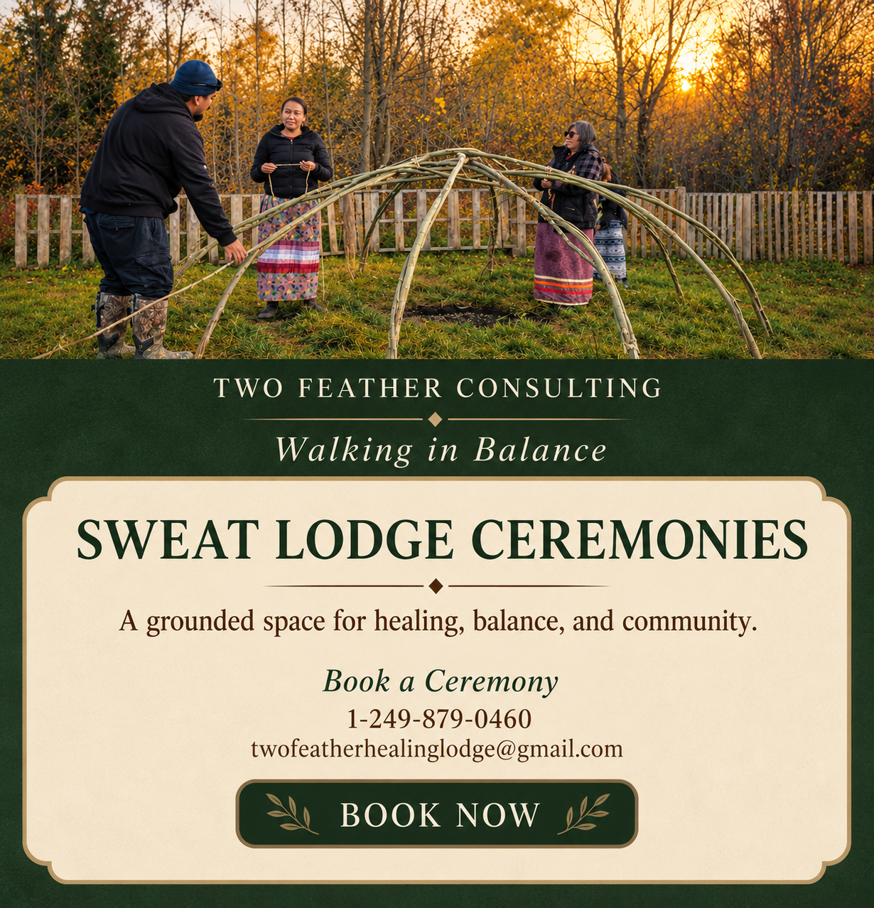 Sweat Lodge Booking