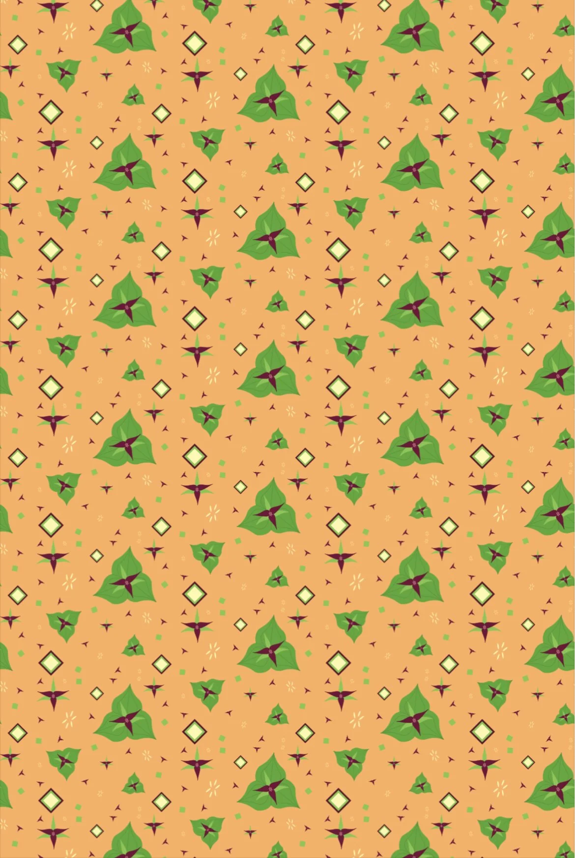Red Trillium pattern design