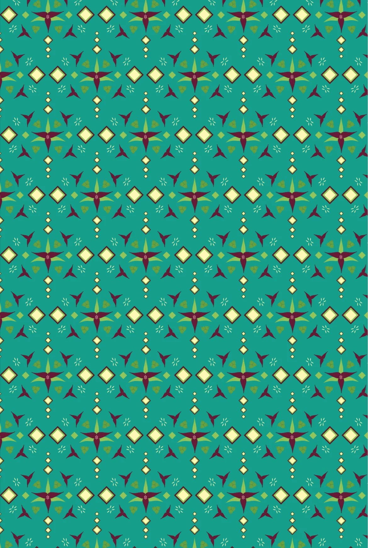 Red Trillium pattern design