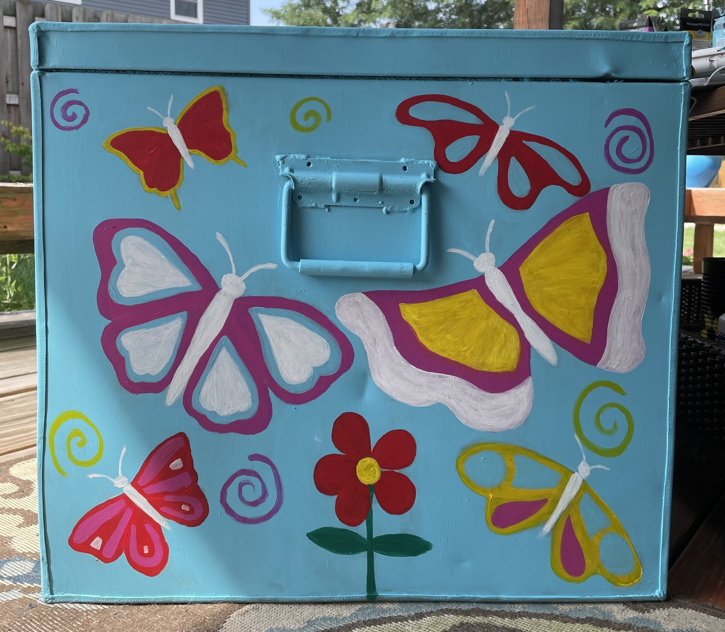 One side of box