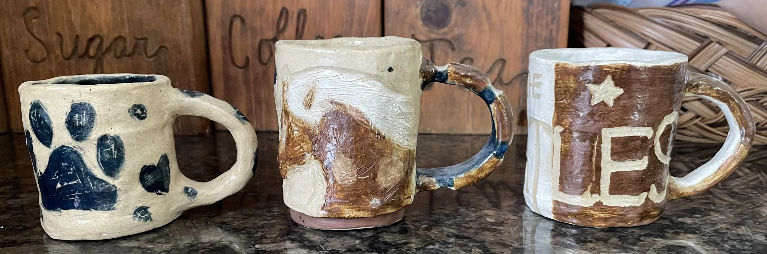 The other sides of the mugs