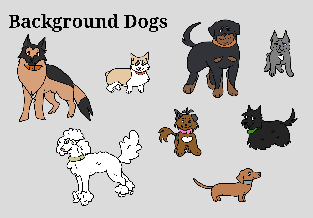 Character designs for "Benny the Balloon Dog: Benny's Big Day"