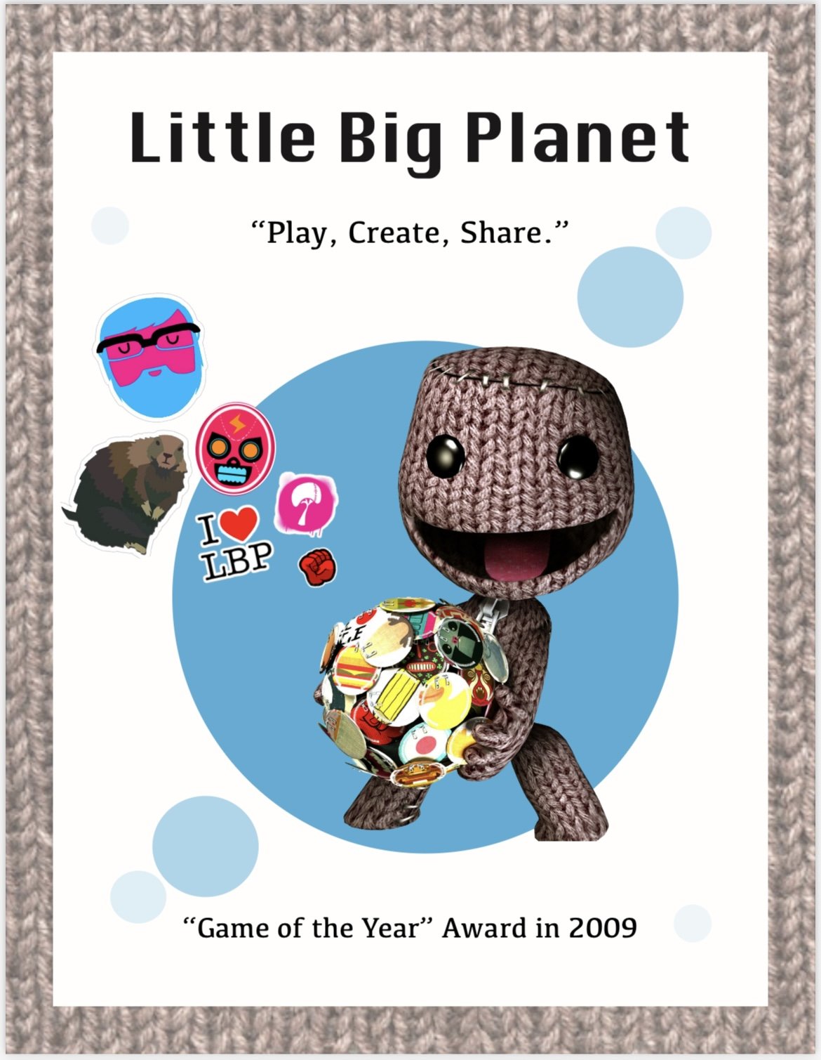Start of LittleBigPlanet booklet