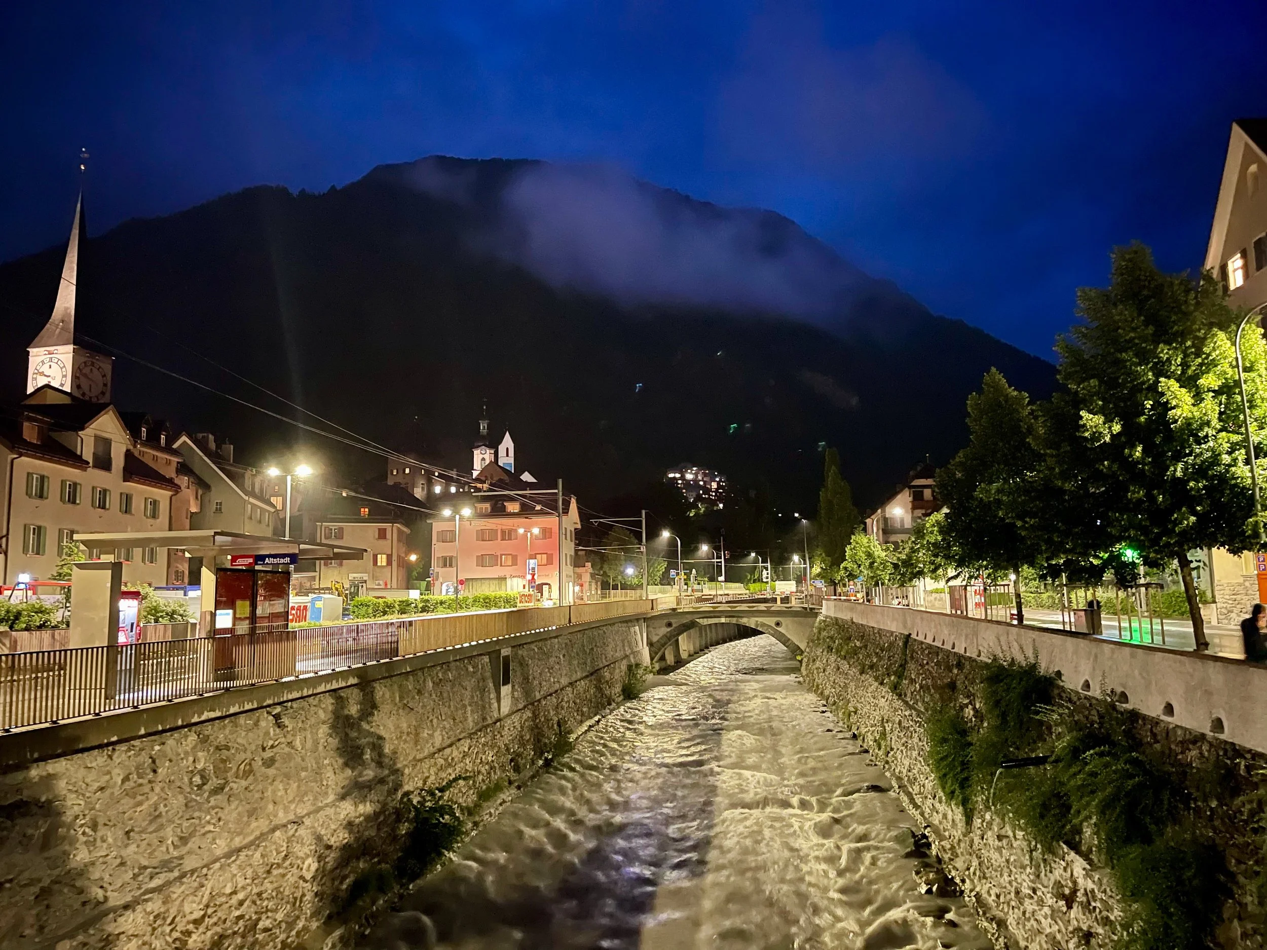 A night stroll in Chur Switzerland 