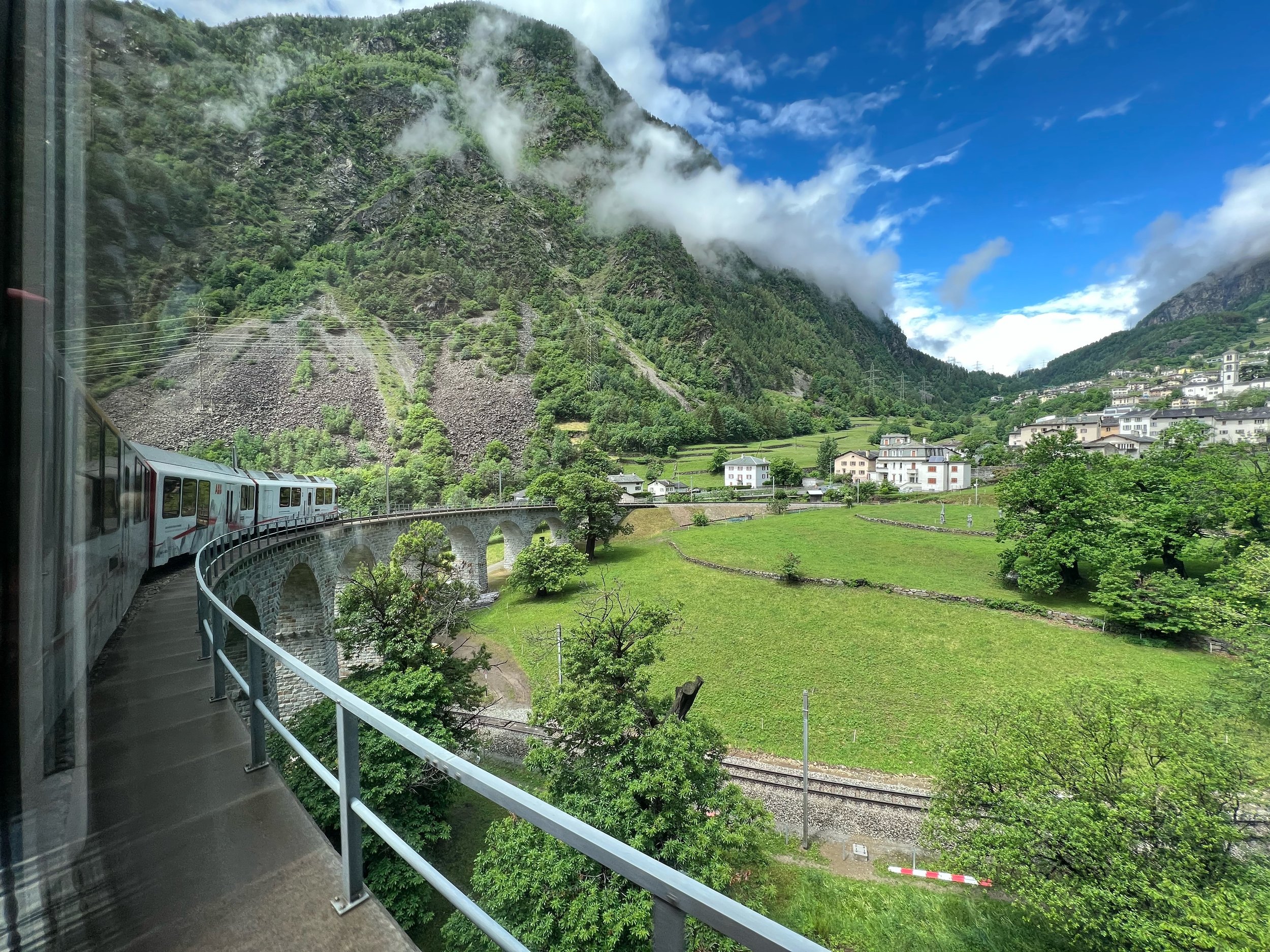 Train ride in Switzerland