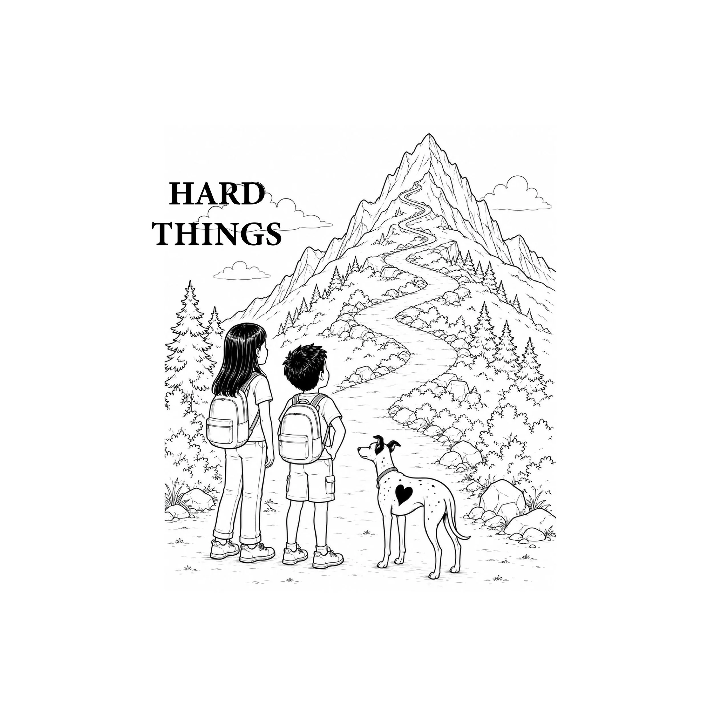 Book cover for "Hard Things," a Madison Ranger read-aloud story for children.