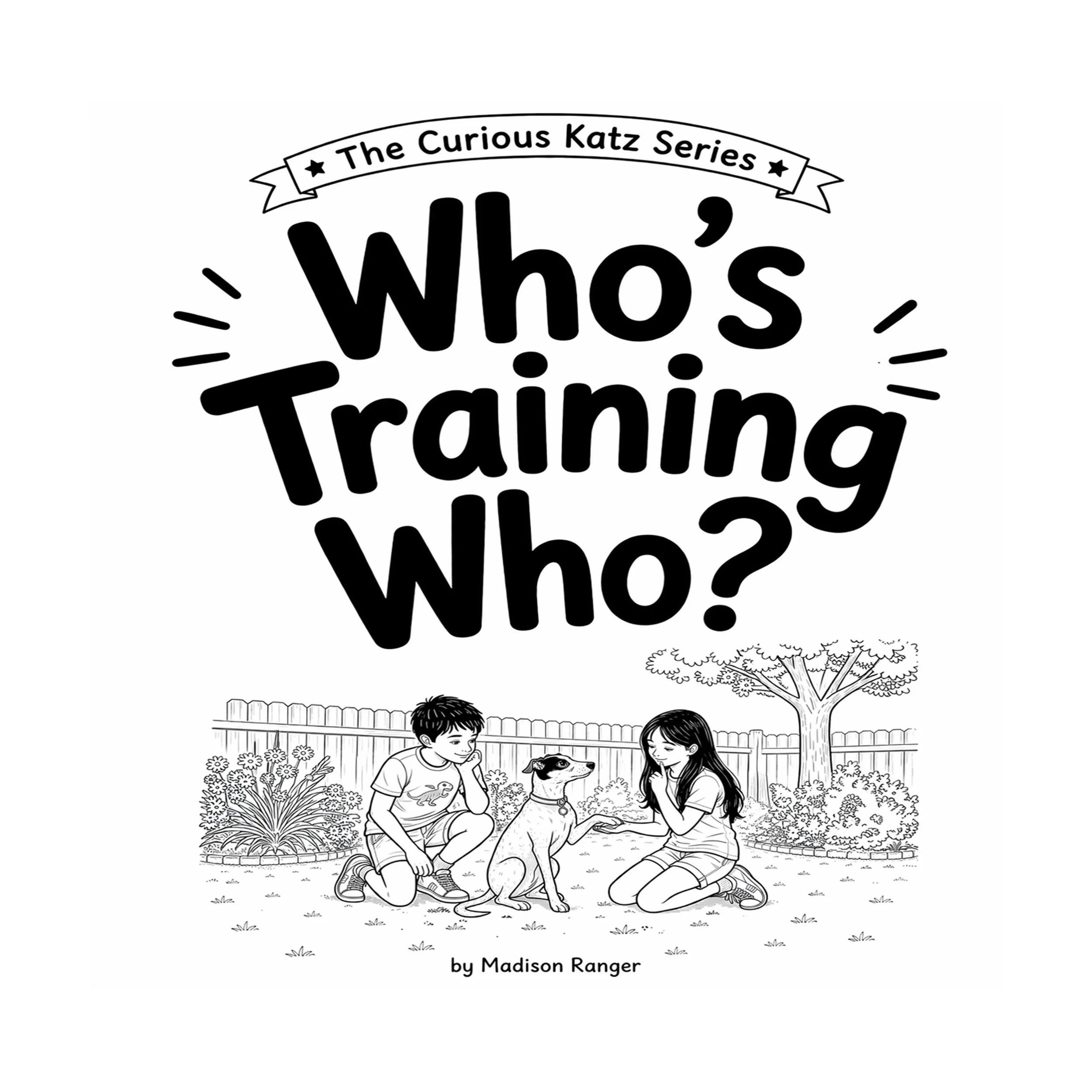 Book cover for "Who's Training Who?" a Madison Ranger read-aloud story for children.