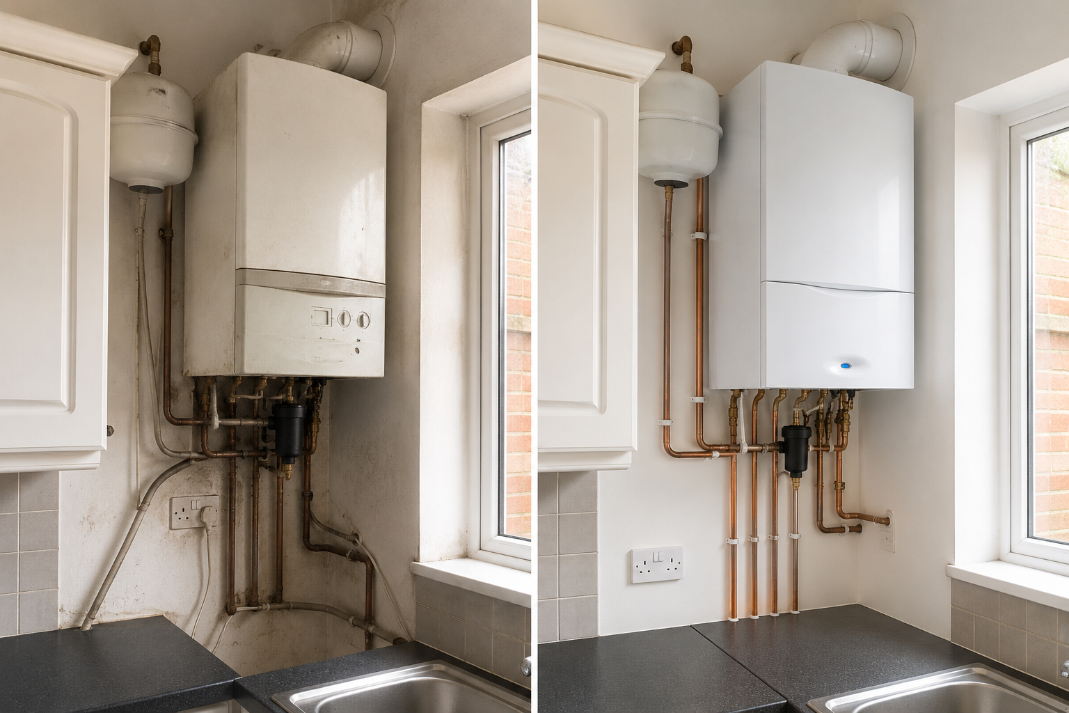boiler before and after