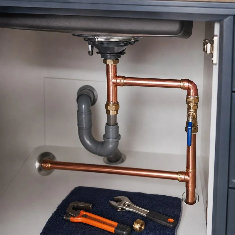 copper pipe installation