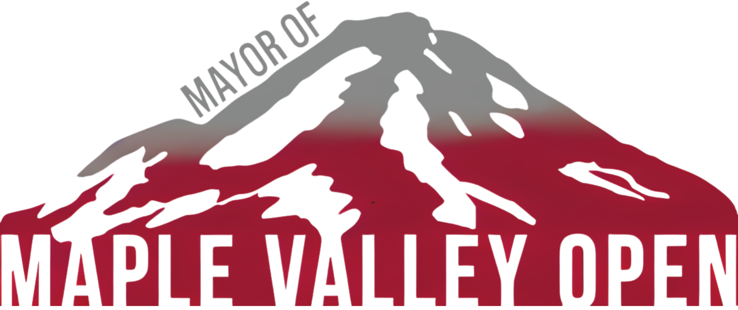 Red and gray neon sign of Mount Mayon volcano with the words "Mayon Volcano" and "MPLD".