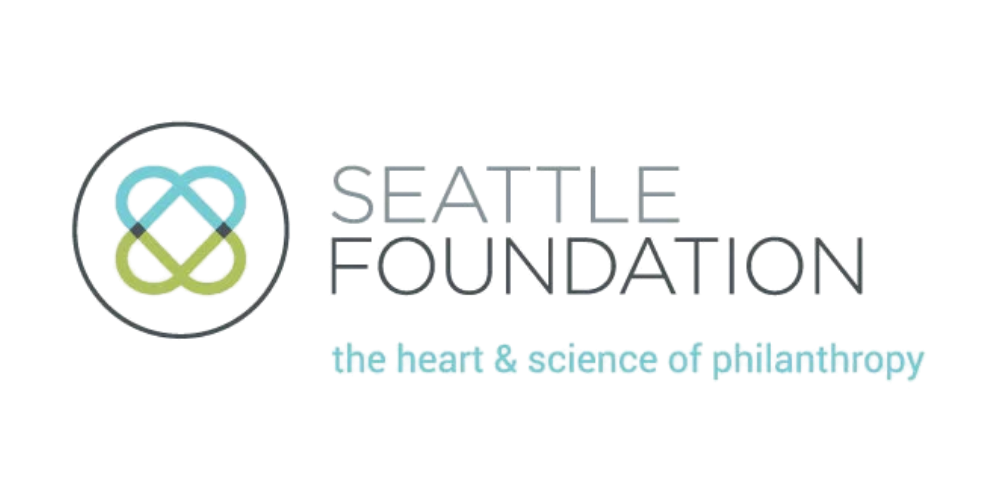 Logo of the Seattle Foundation with interconnected rings and text reading 'Seattle Foundation' and 'The Arts, Community, Culture' underneath.