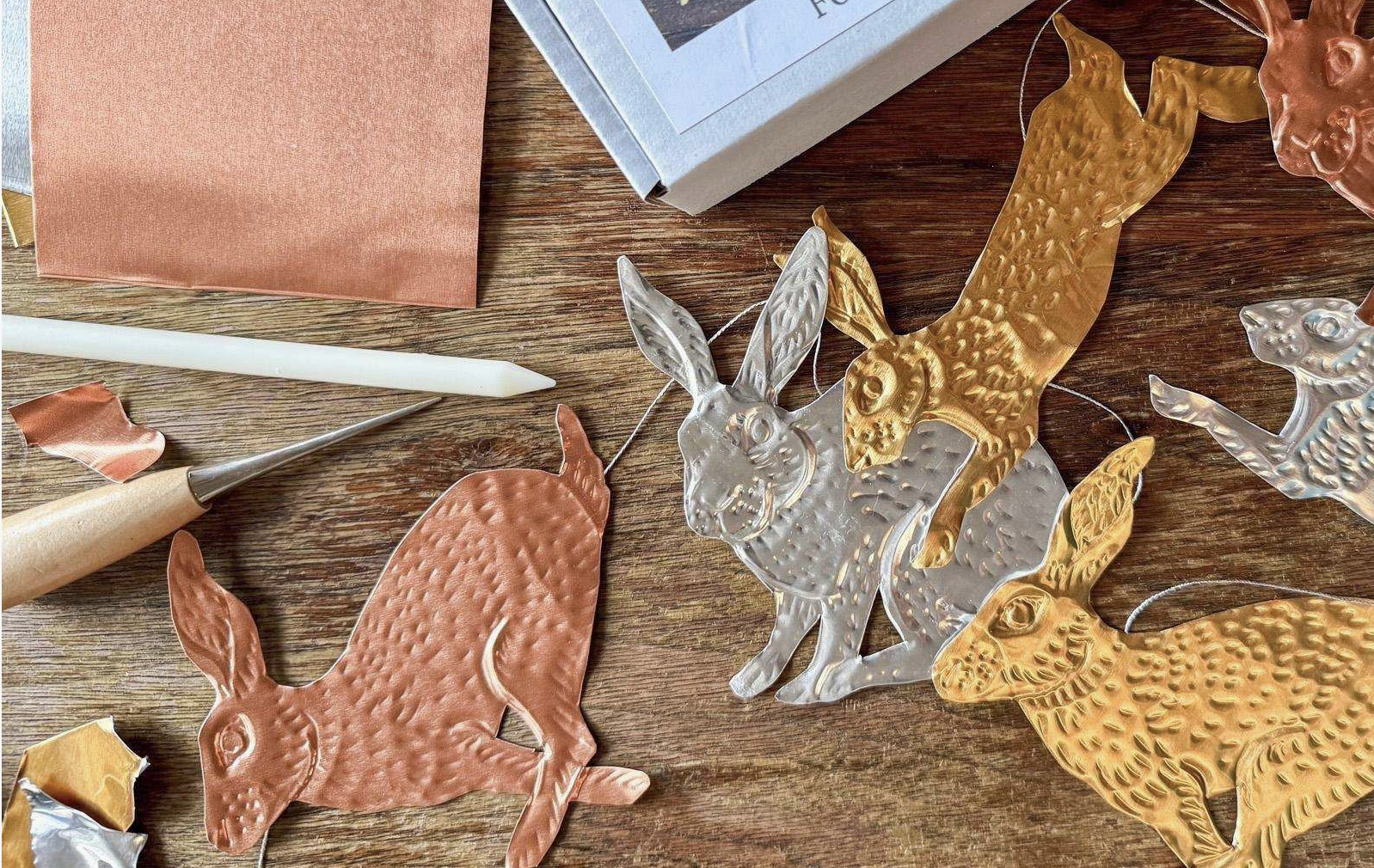 At the Fireside - Winter Hare Tin Embossing Class - November 20th - 6pm