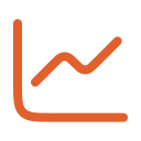 Line graph showing an upward trend.