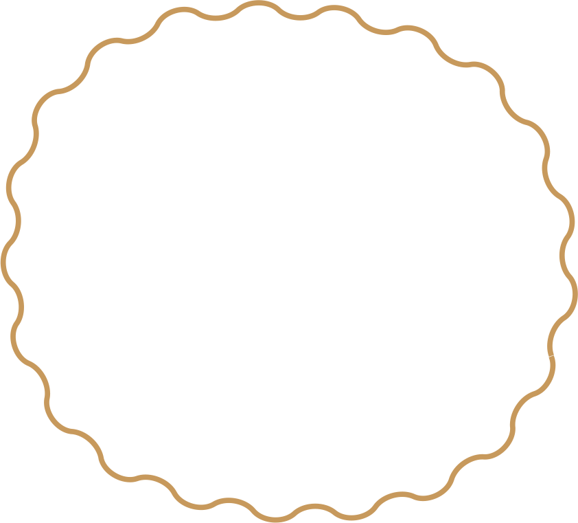 Black background with a decorative gold wavy border, but no other visible objects or details.