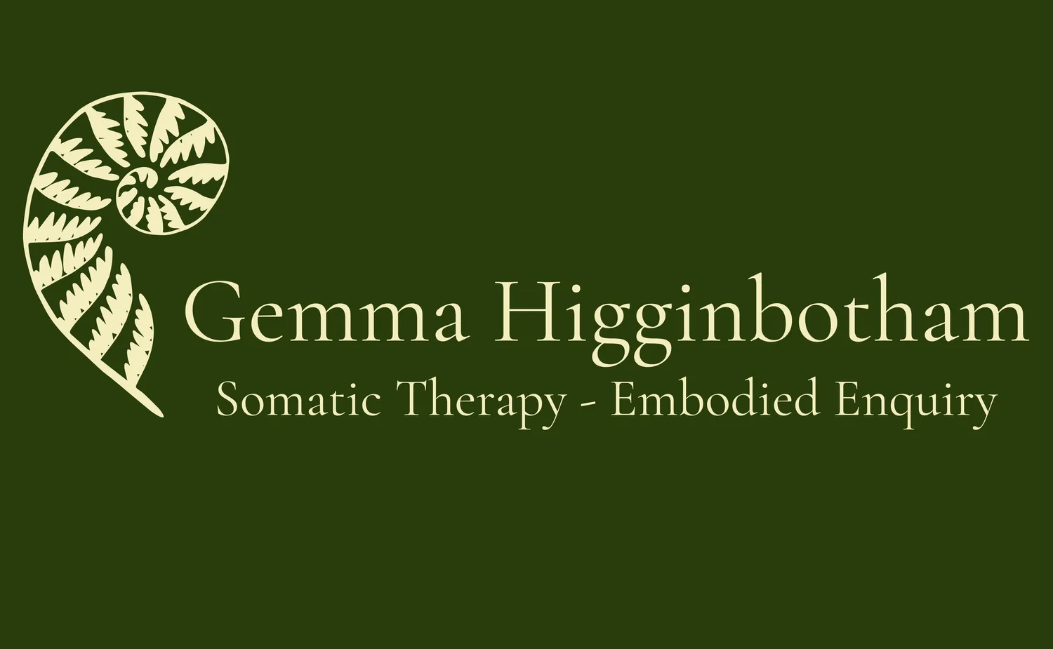 Gemma Higginbotham - Somatic Therapy &amp; Embodied Enquiry